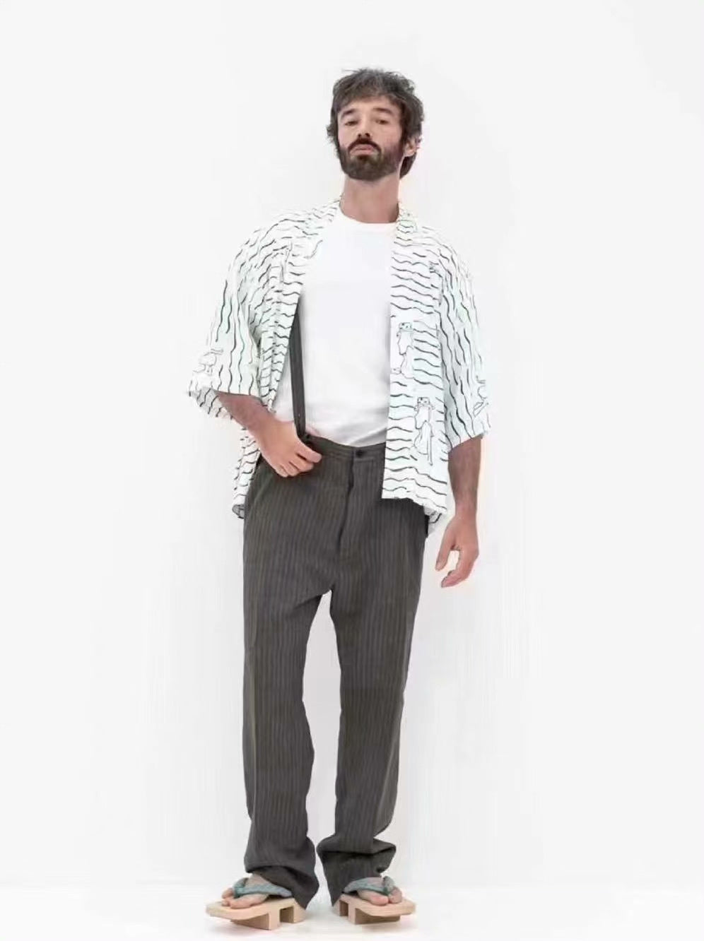 visvim 21SS Travailler Braces Herringbone Pants