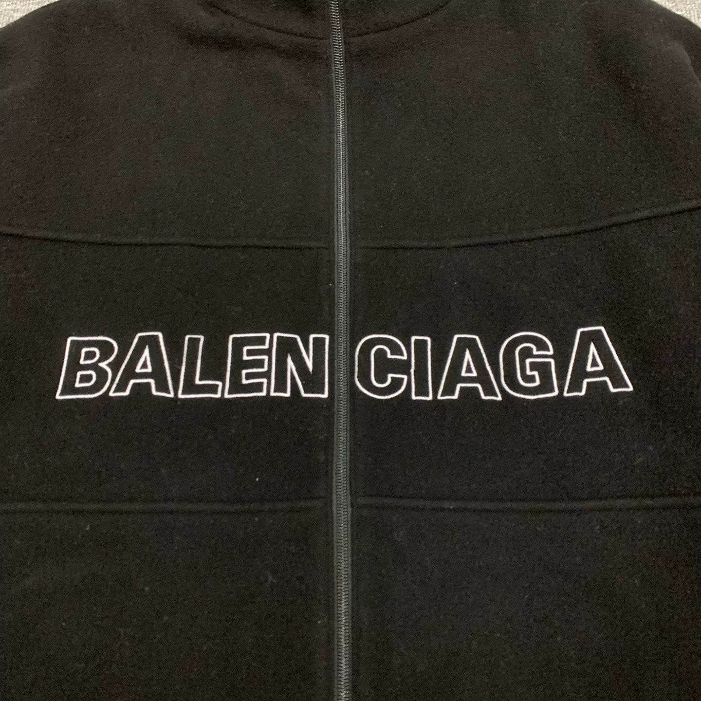 Balenciaga Black Logo Wool Blend Jacket