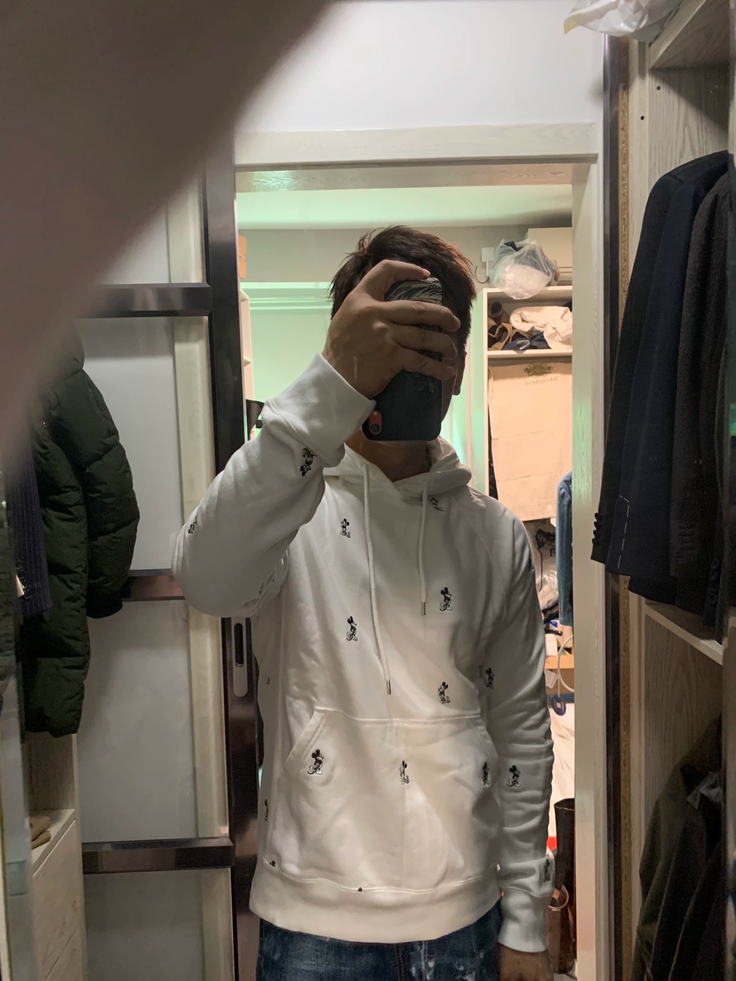 soloist mickey embroidered hoodie size 46