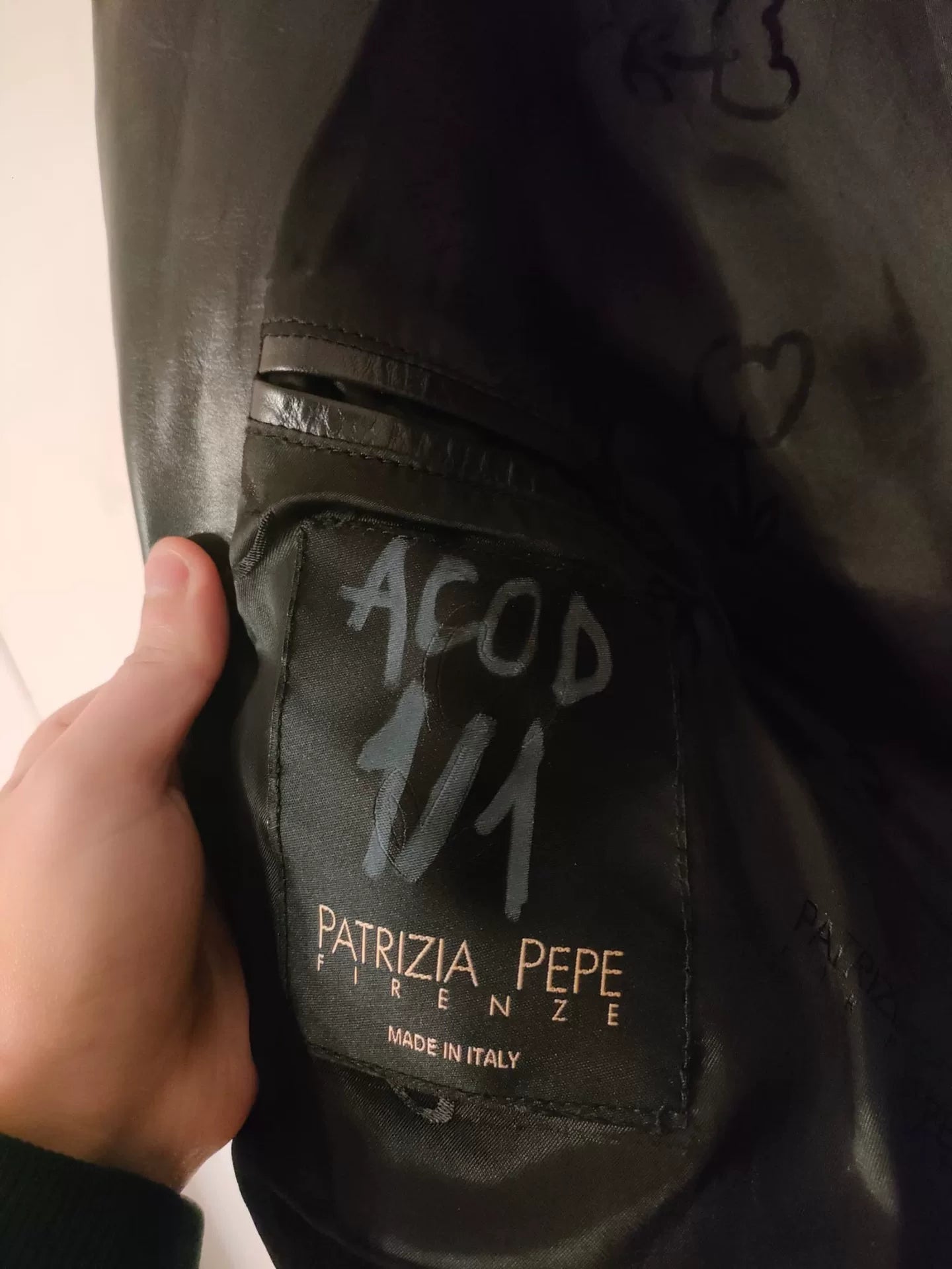 hand-painted leather jacket by Patrizia Pepe