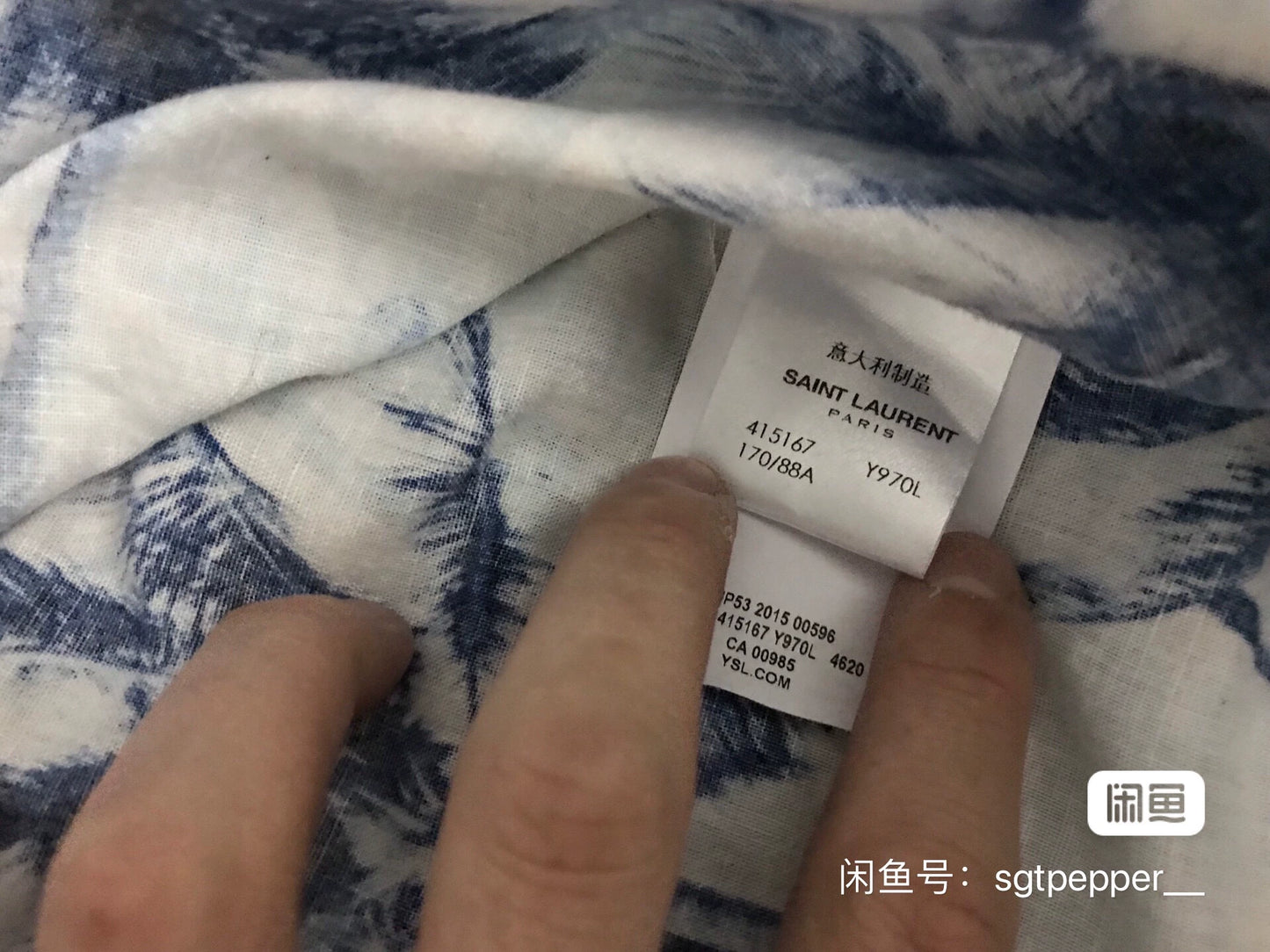 Saint Laurent Hedi Hawaiian Palm Shirt