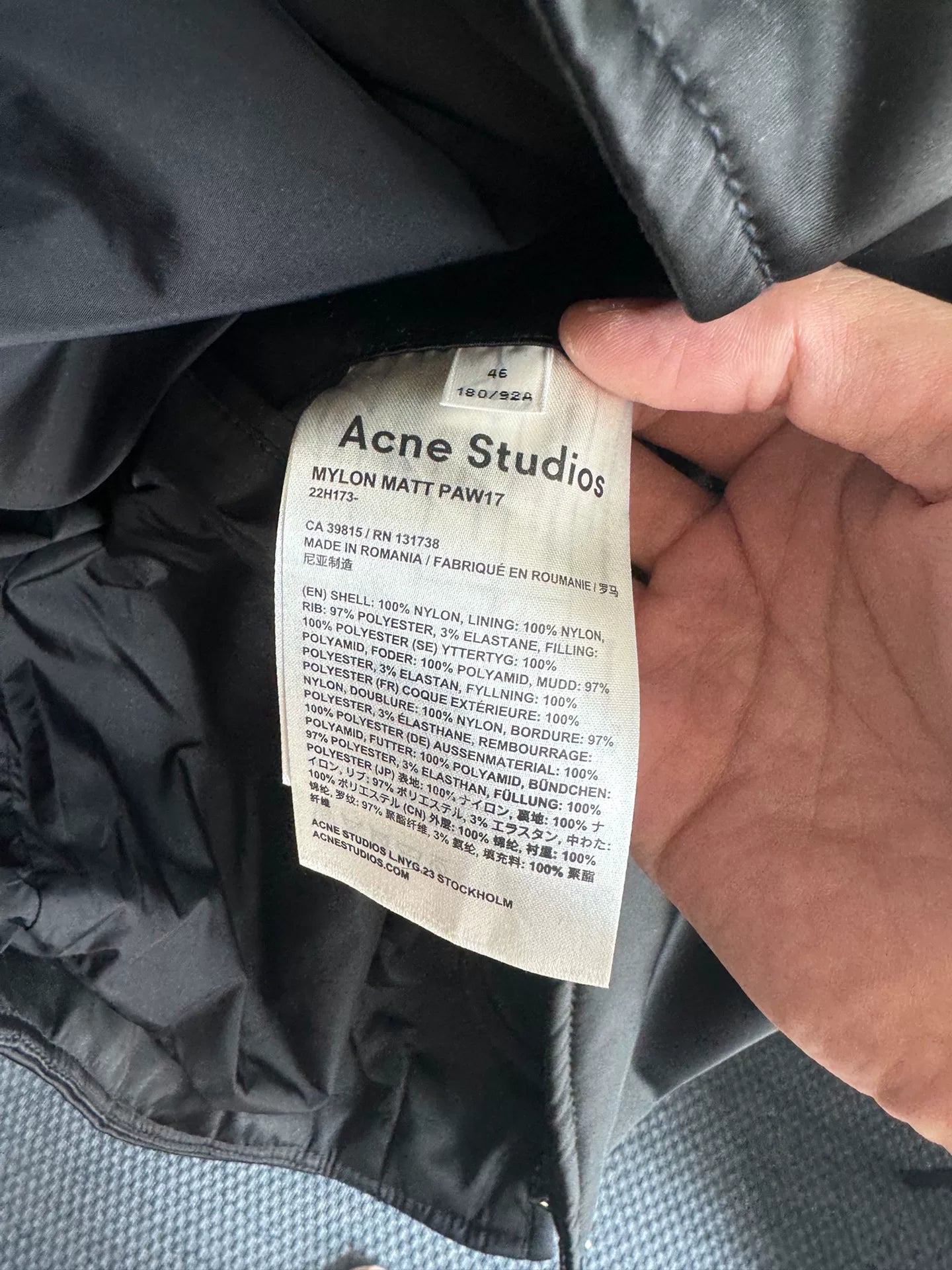 Acne Studios MA1 Bomber Jacket