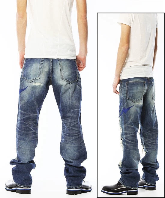 Vanquish Fragment Lightning Distressed Jeans