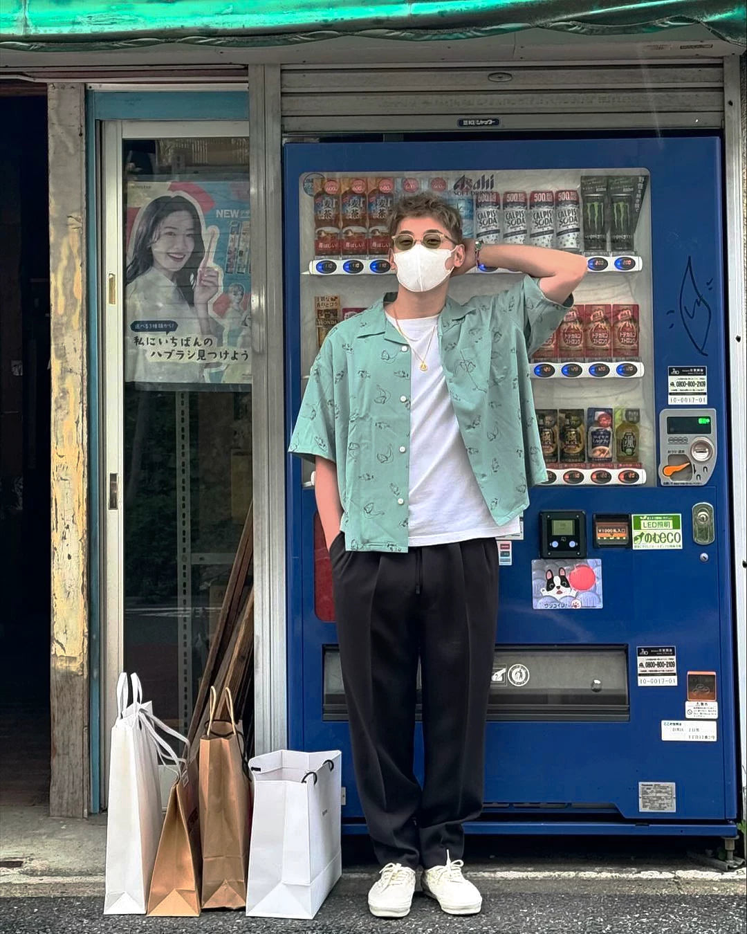 visvim Harmon S/S Roadster Shirt in Green