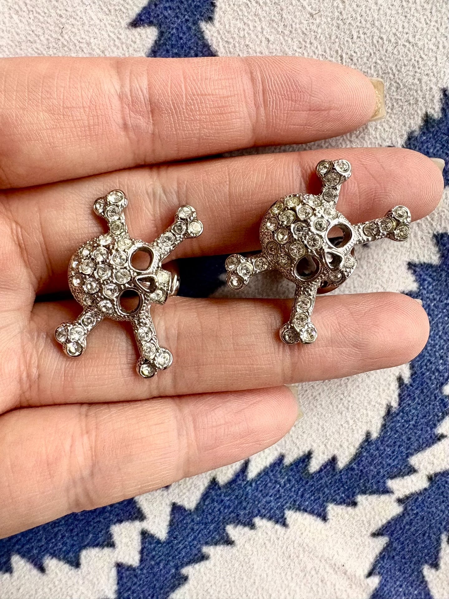 Vivienne Westwood Vintage Rhinestone Skull Cufflinks