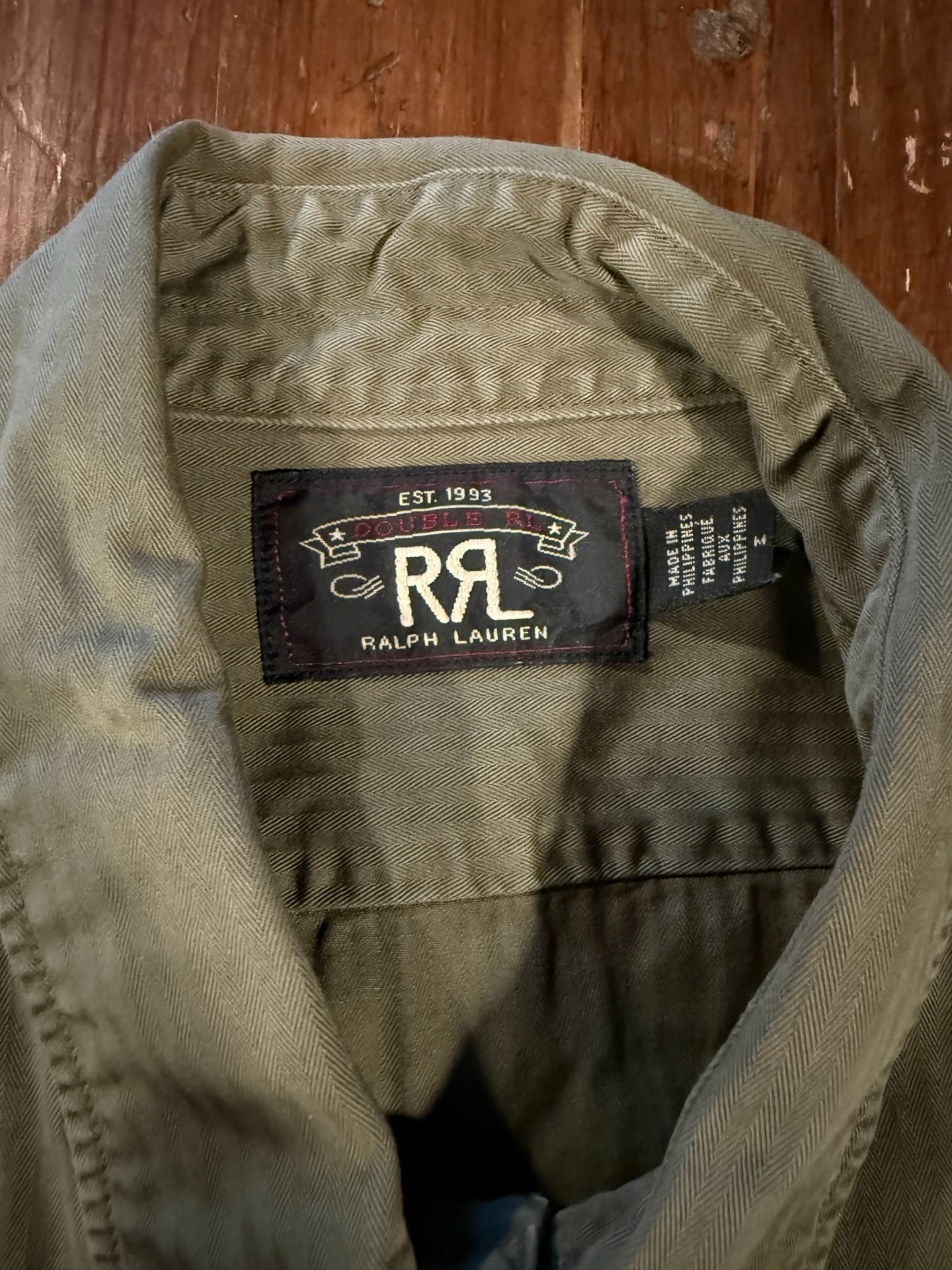 RRL Ralph Lauren Military Green Work Shirt