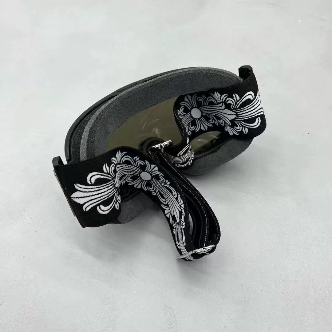 Chrome Hearts Black White Ski Goggles