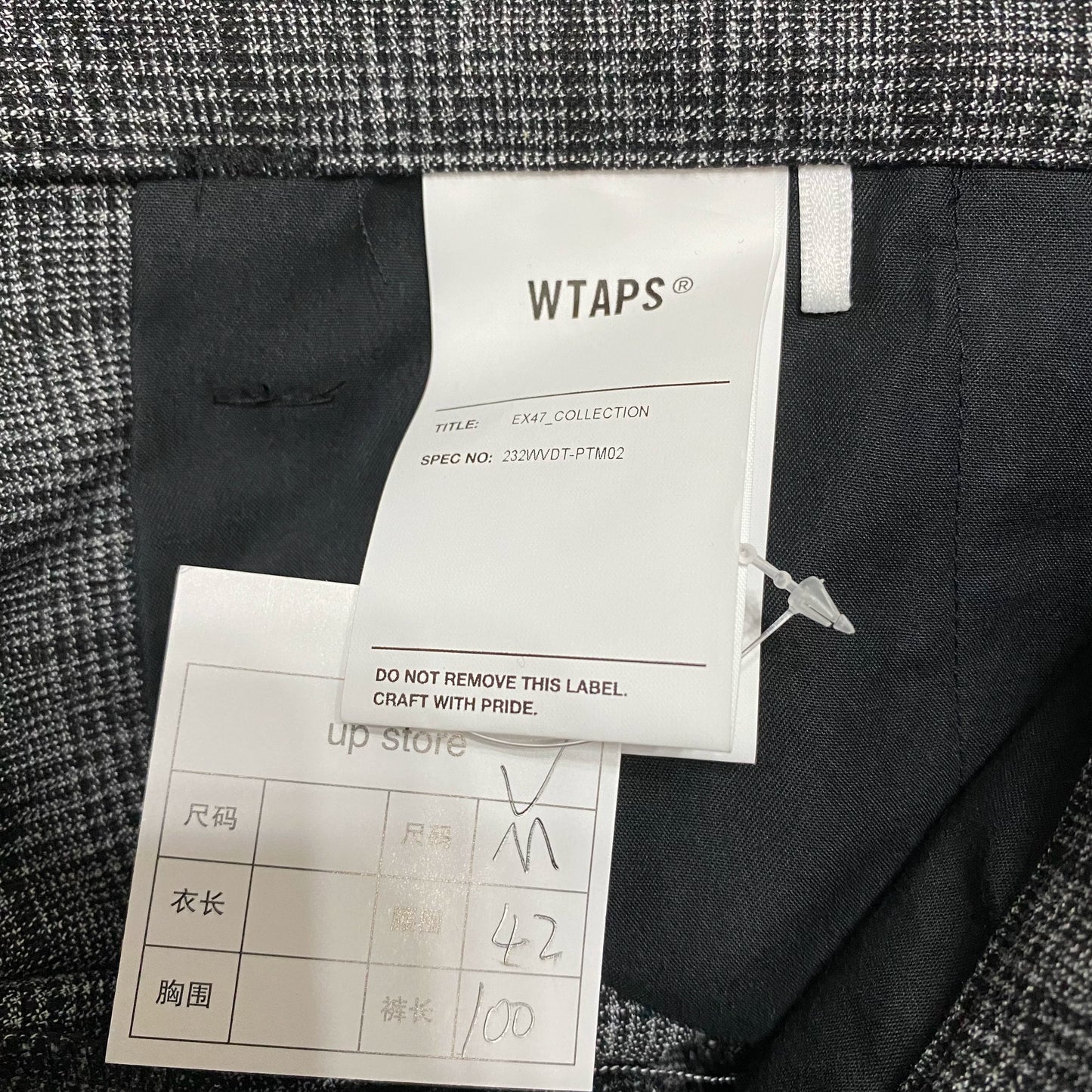 WTAPS 23AW Checked Casual Pants