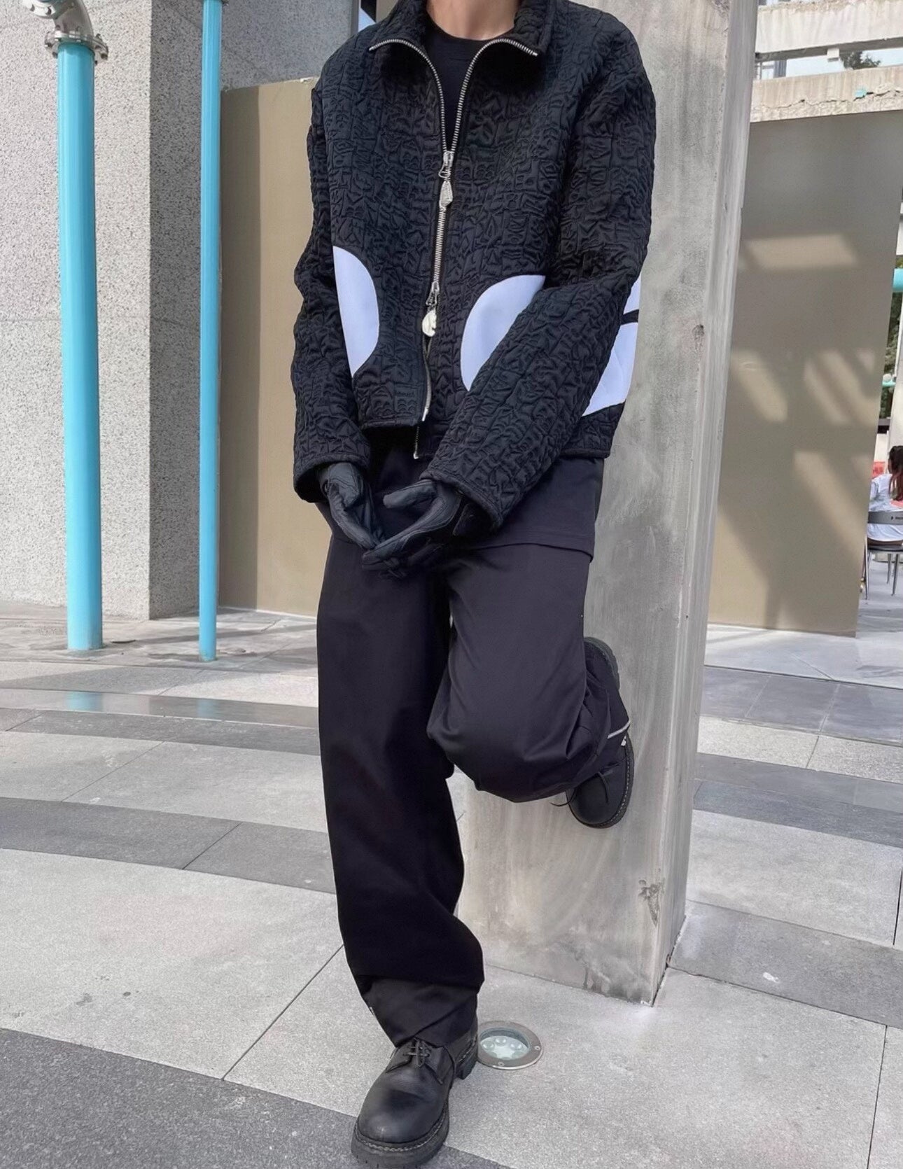 namacheko short jacket with contrast pockets