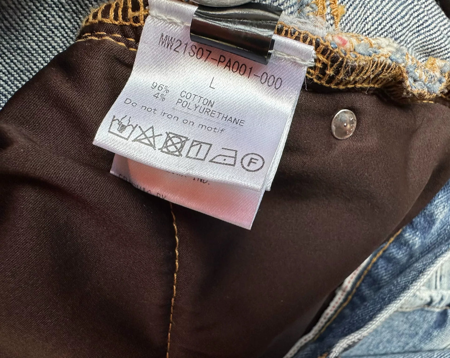 mastermind world skull embroidery denim pants