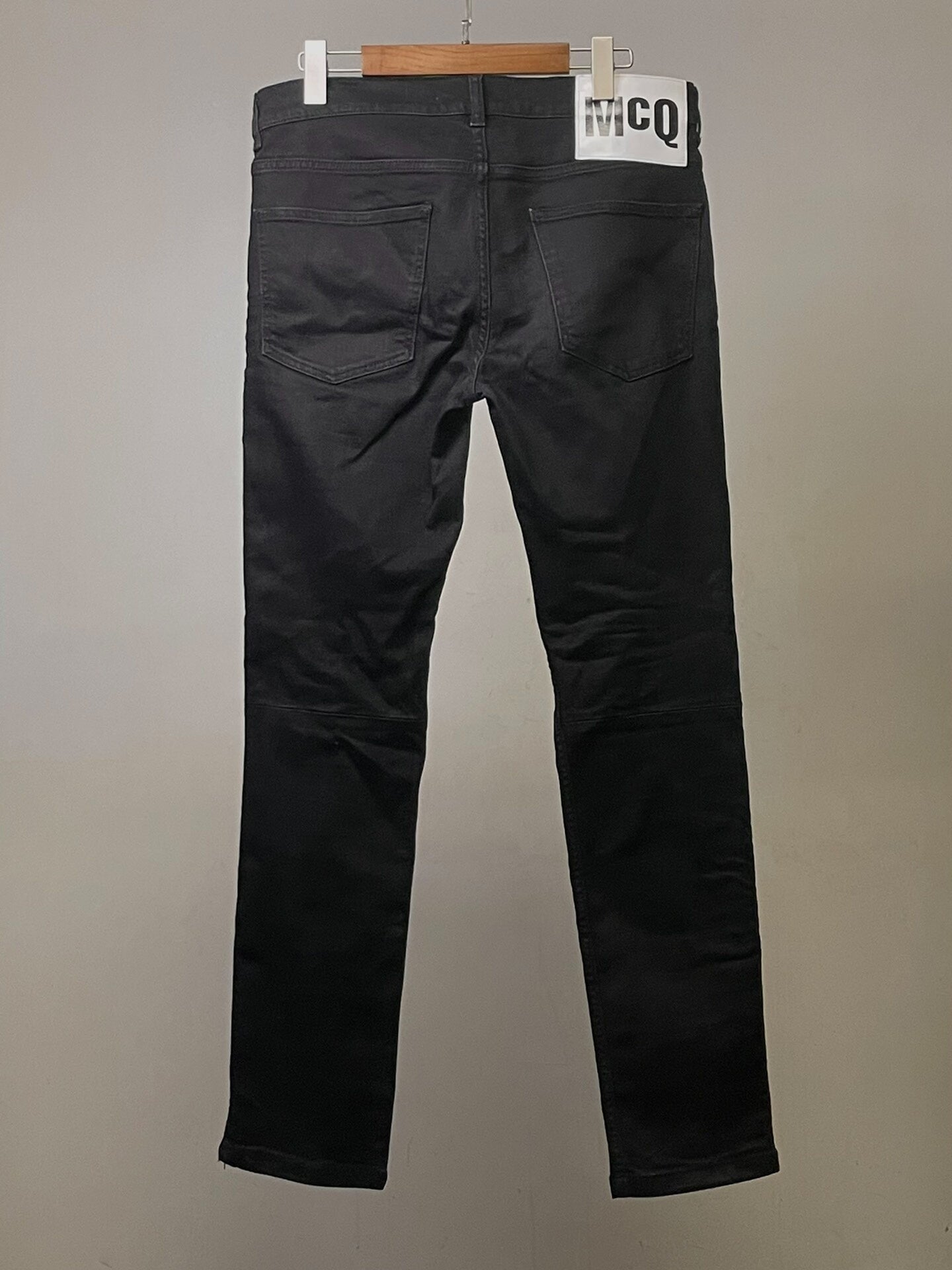 alexander mcqueen black side zip jeans
