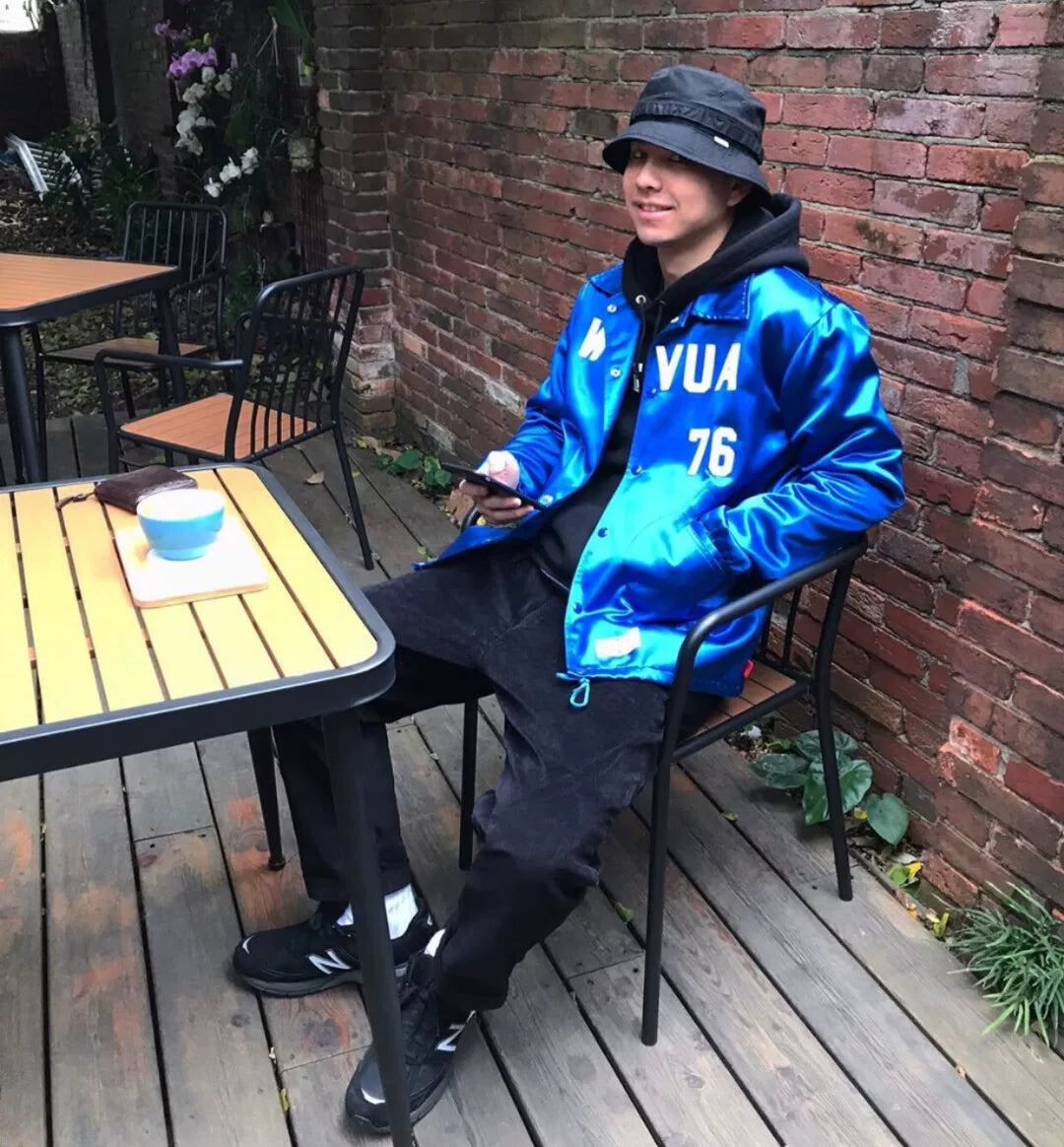 wtaps vintage satin windbreaker jacket