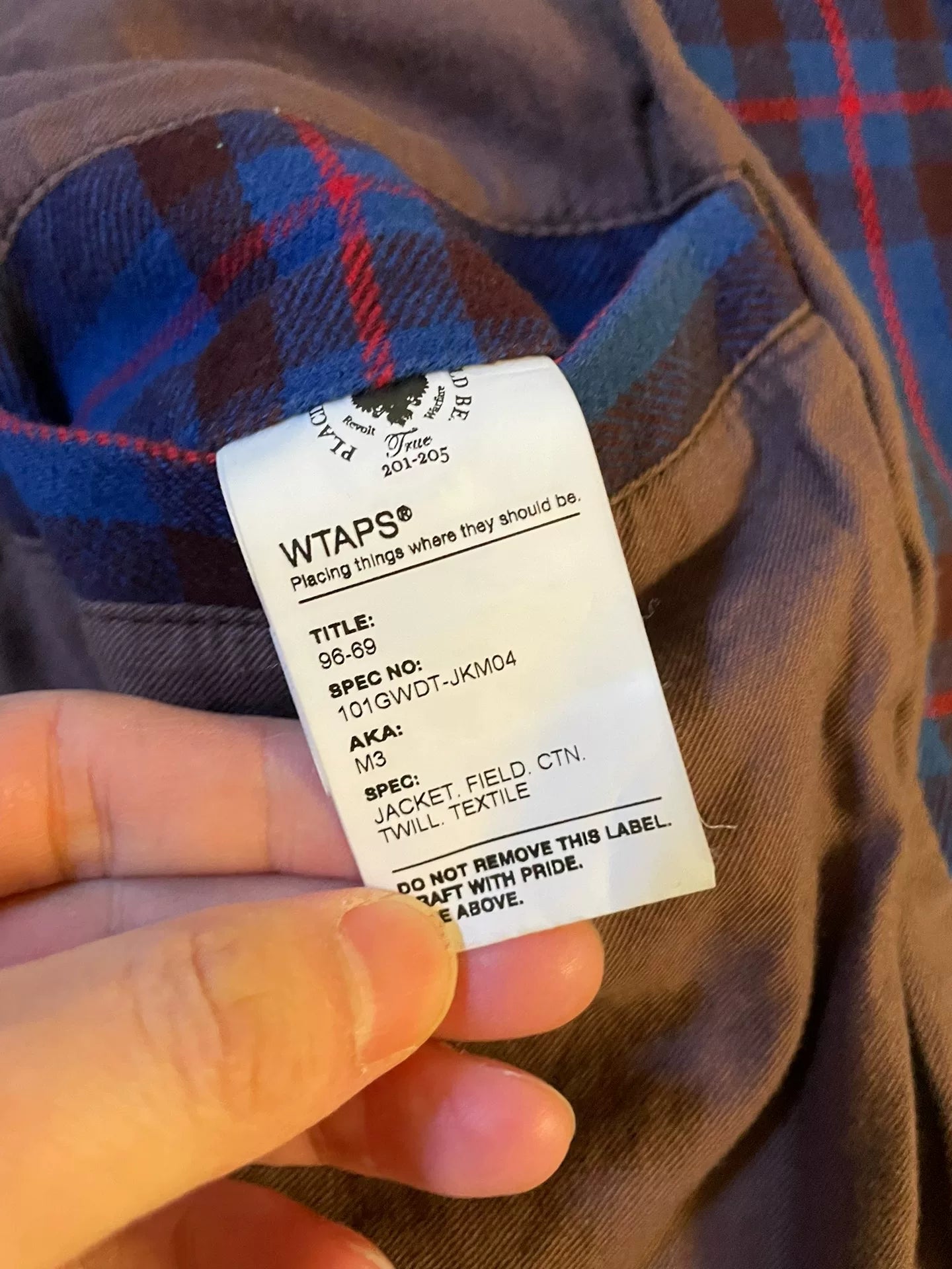 WTAPS M3 Twill Quilted Biker Zip Jacket