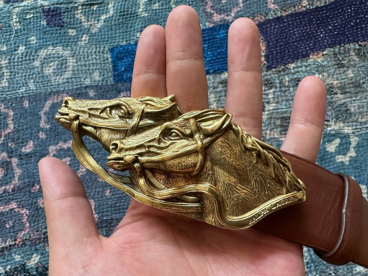 ralph lauren rrl high-end leather belt