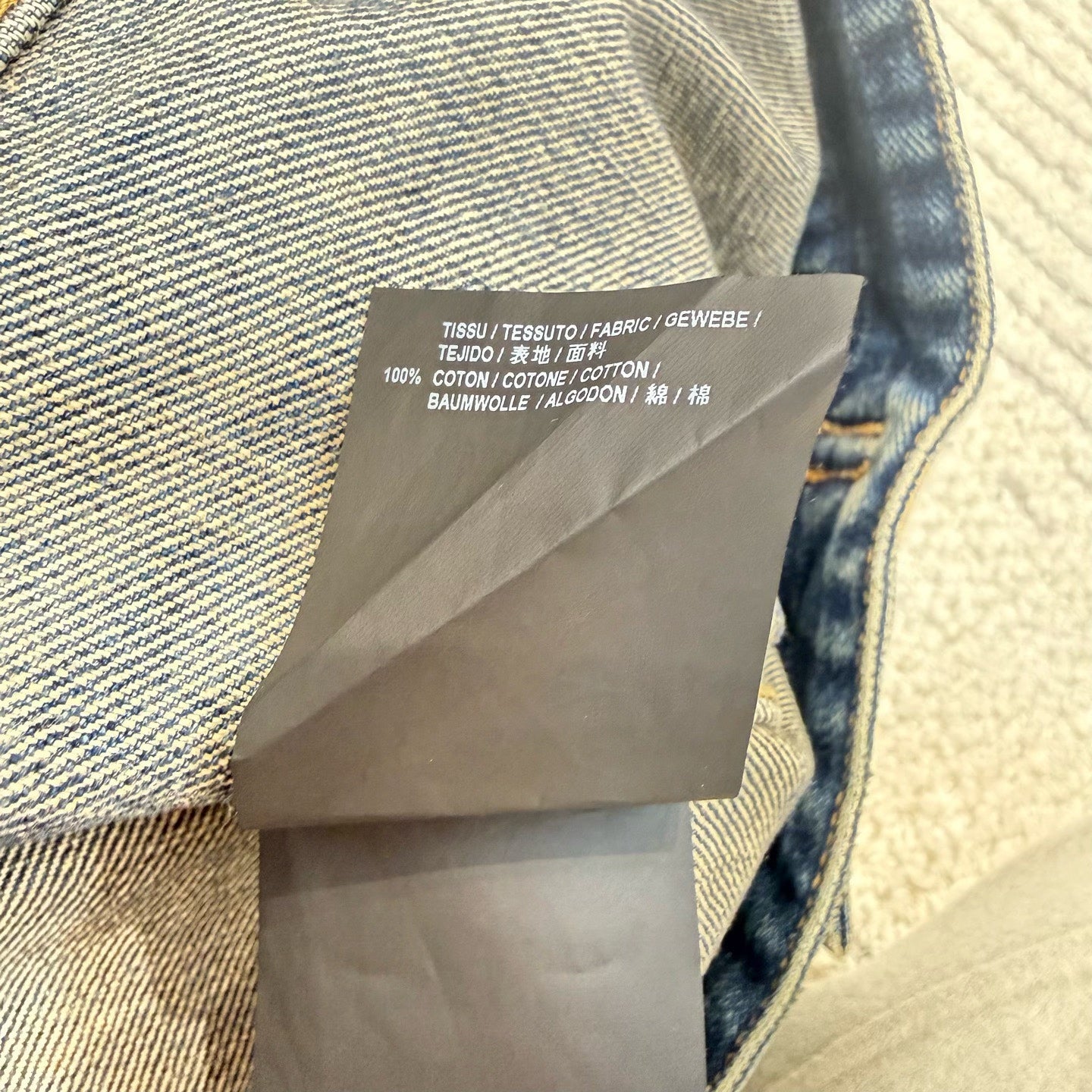 Saint Laurent Blue Denim Shark Embroidery Jacket