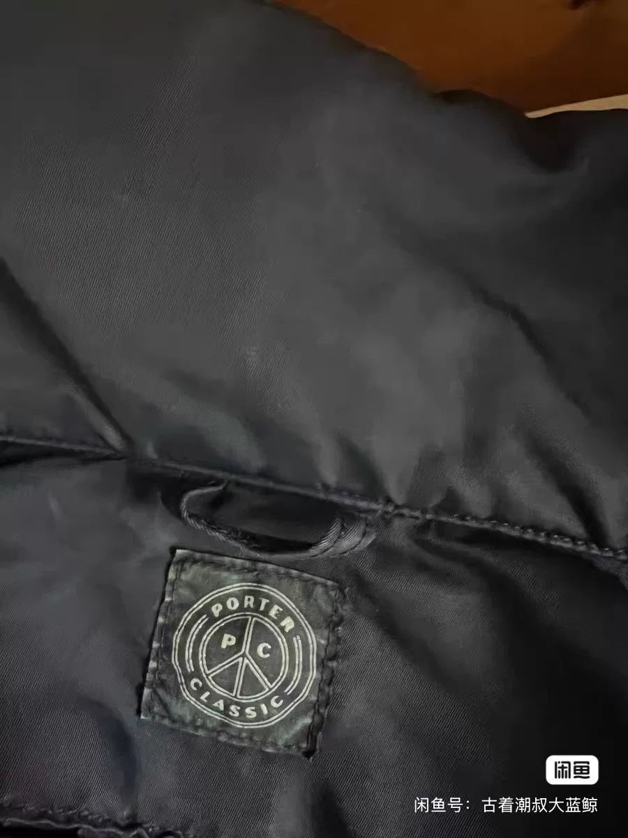 porter classic blue dye double-breasted coat