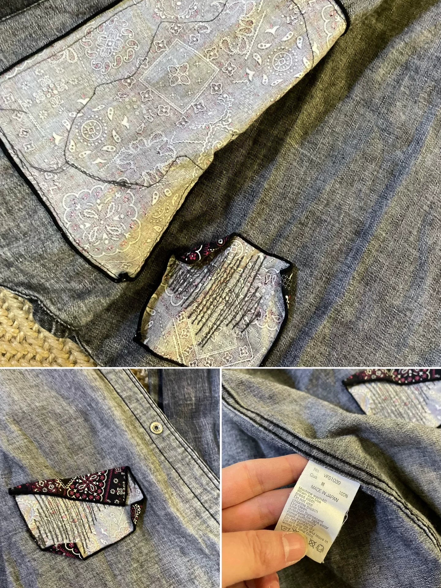 Vanquish & Fragment Denim Long Sleeve Shirt