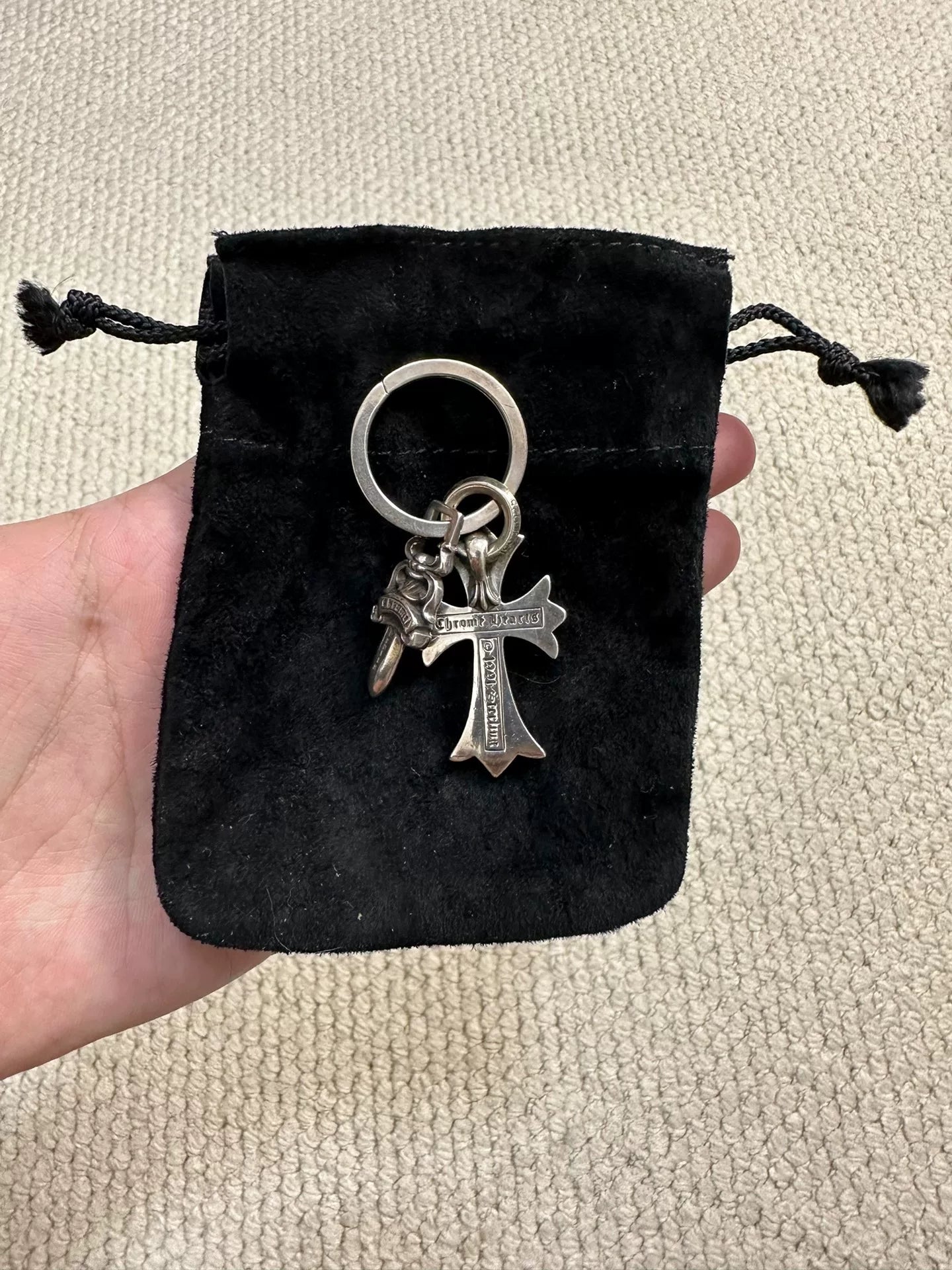 Chrome Hearts Medium Cross Sword Keychain