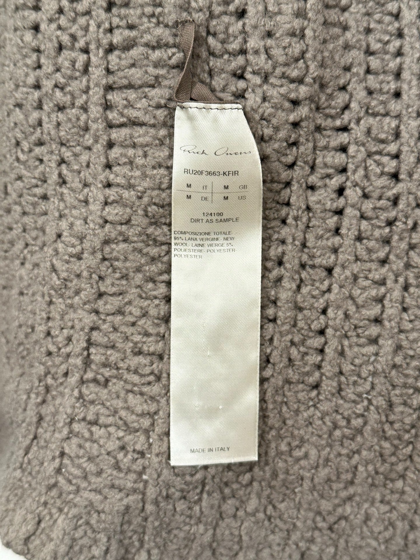 Rick Owens Main Line Knit Hooded Sweater Coat M