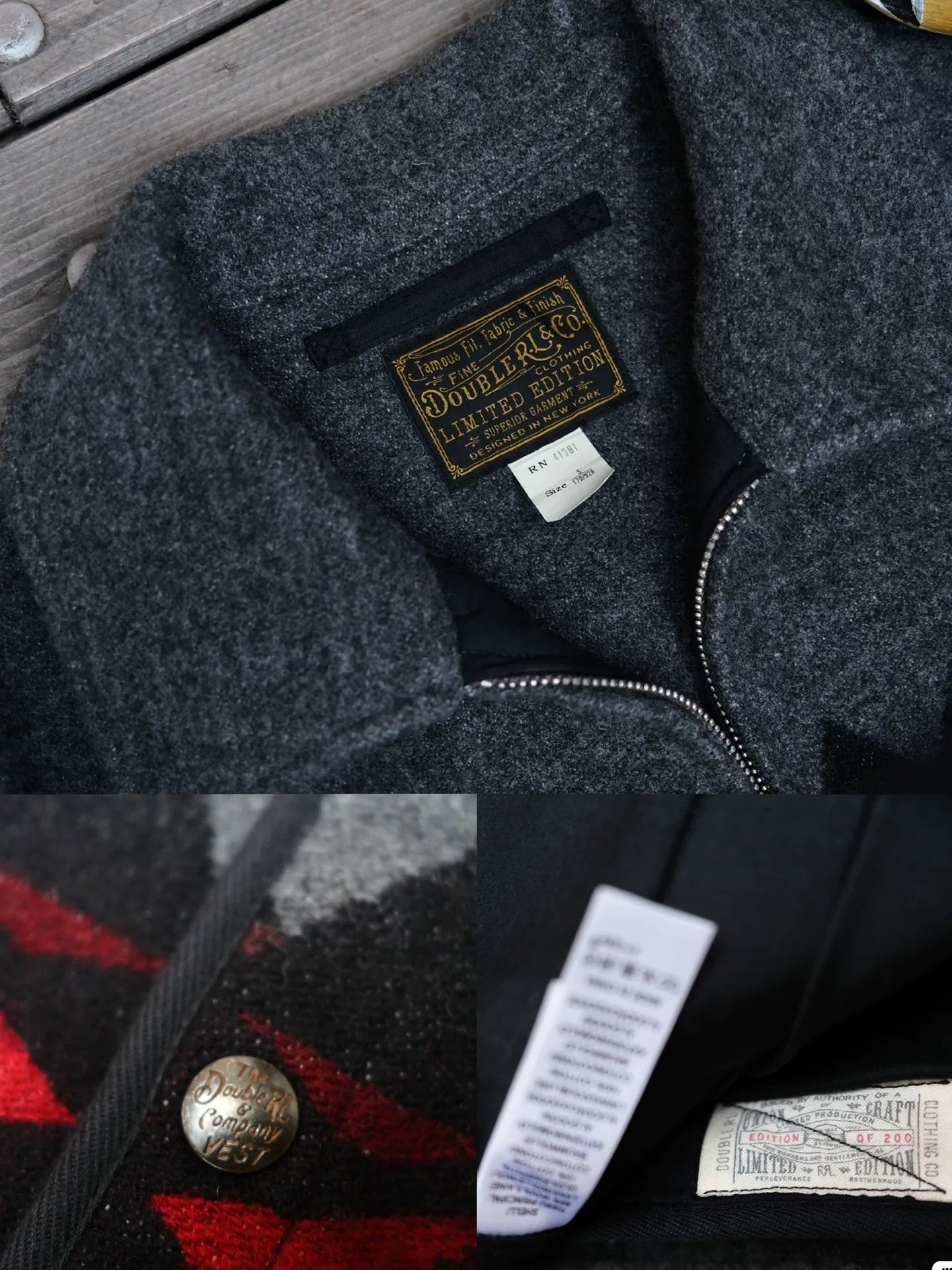 RRL 1930S Wool Vest Jacket Set