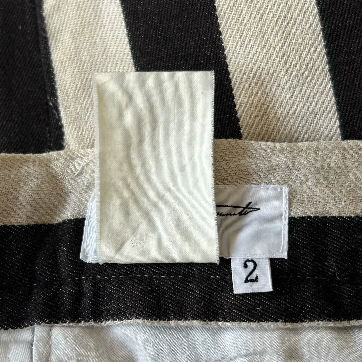 yohji yamamoto striped baseball pants