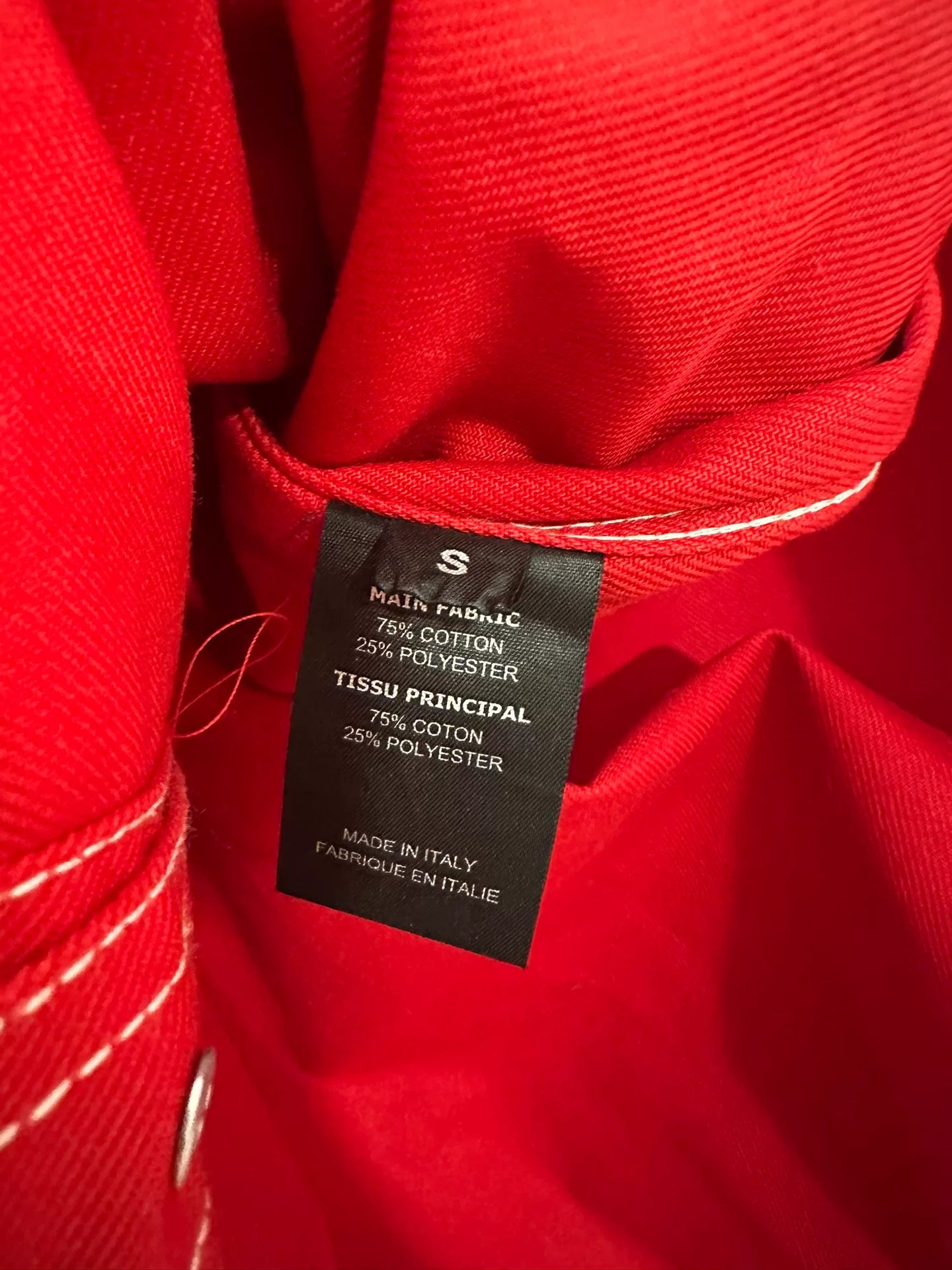 Vetements Red Denim Shirt Jacket