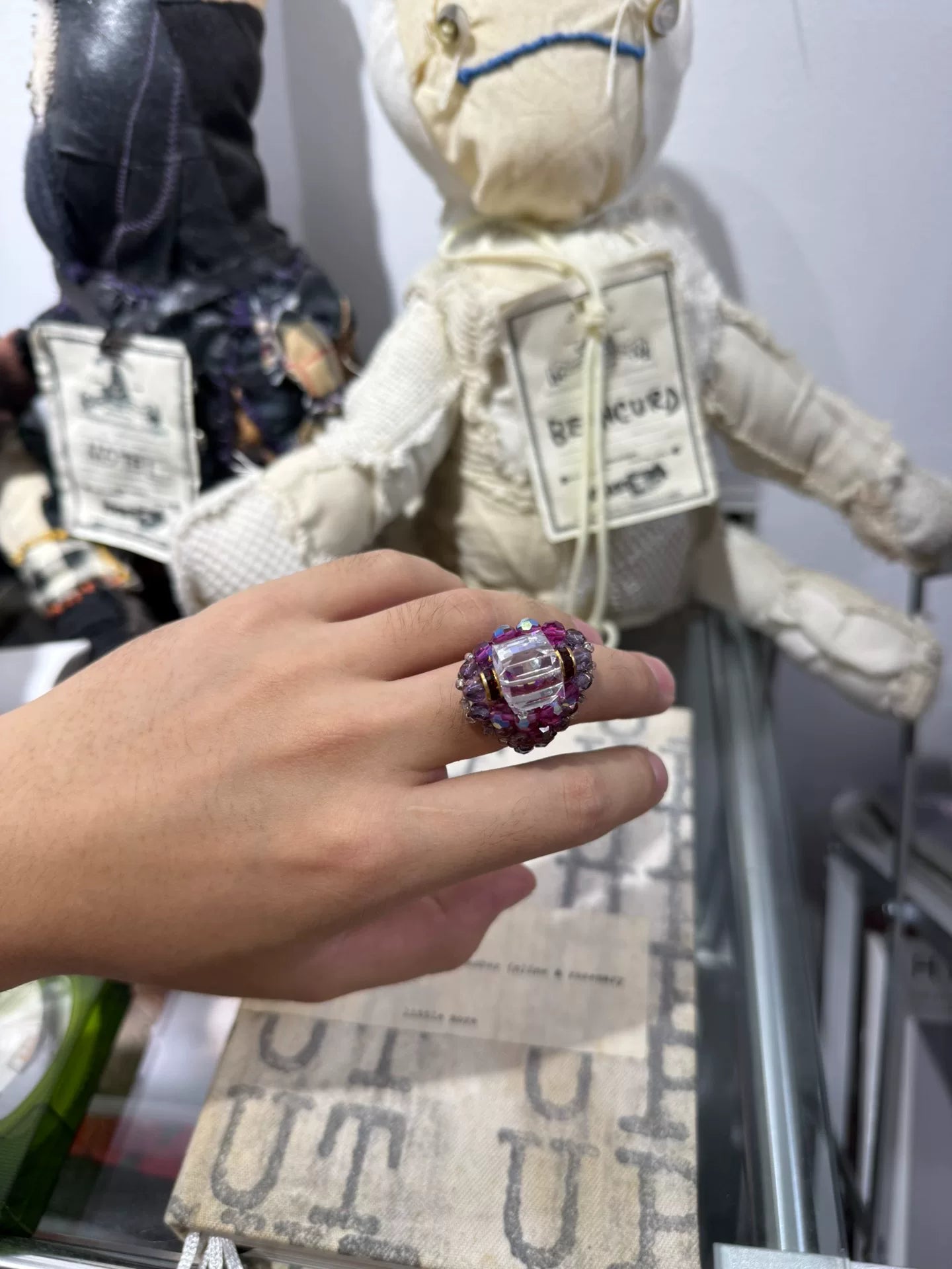 Number Nine Gemstone Stretch Ring