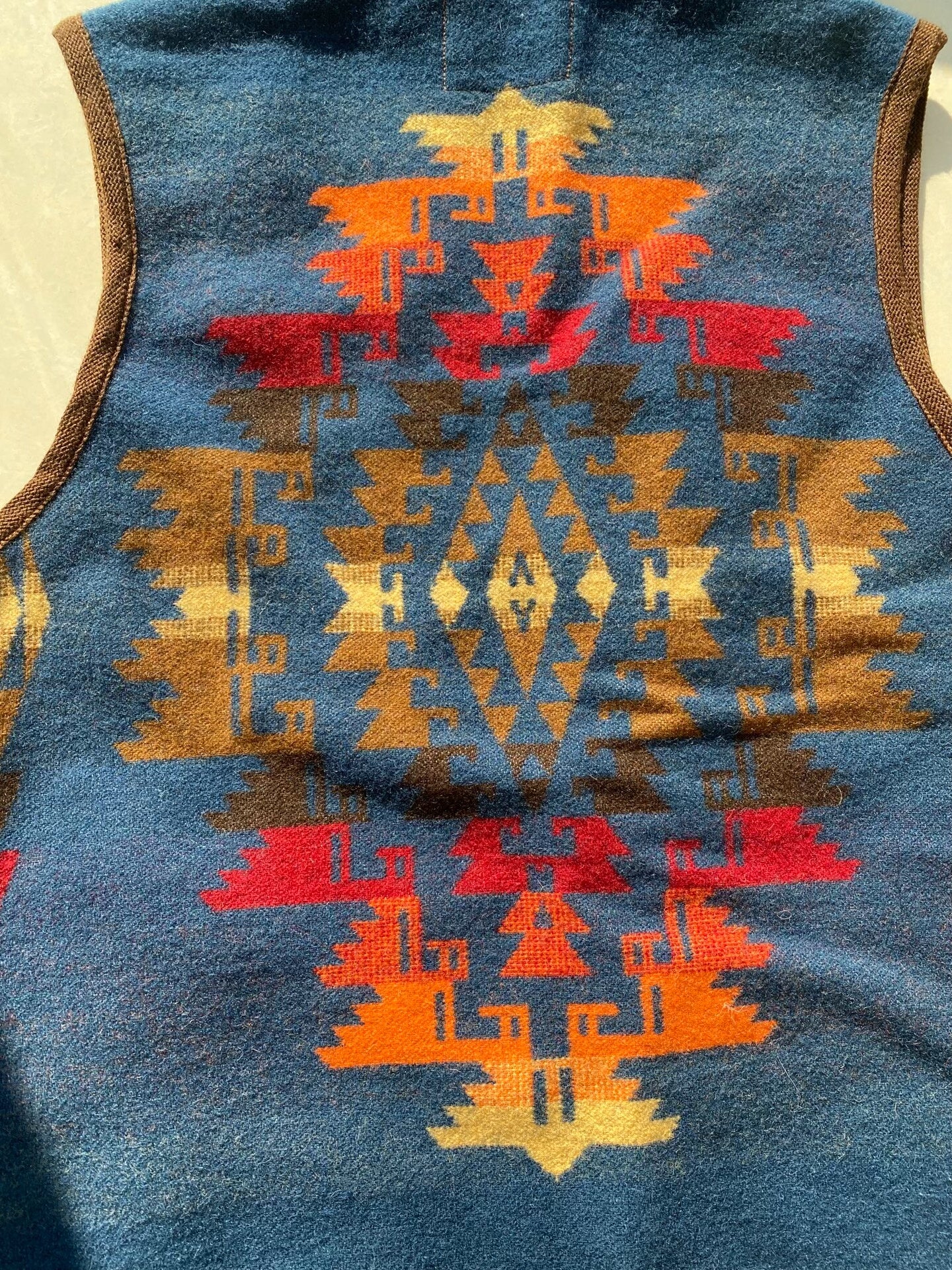 Freewheelers Navajo Pattern Wool Vest for Men