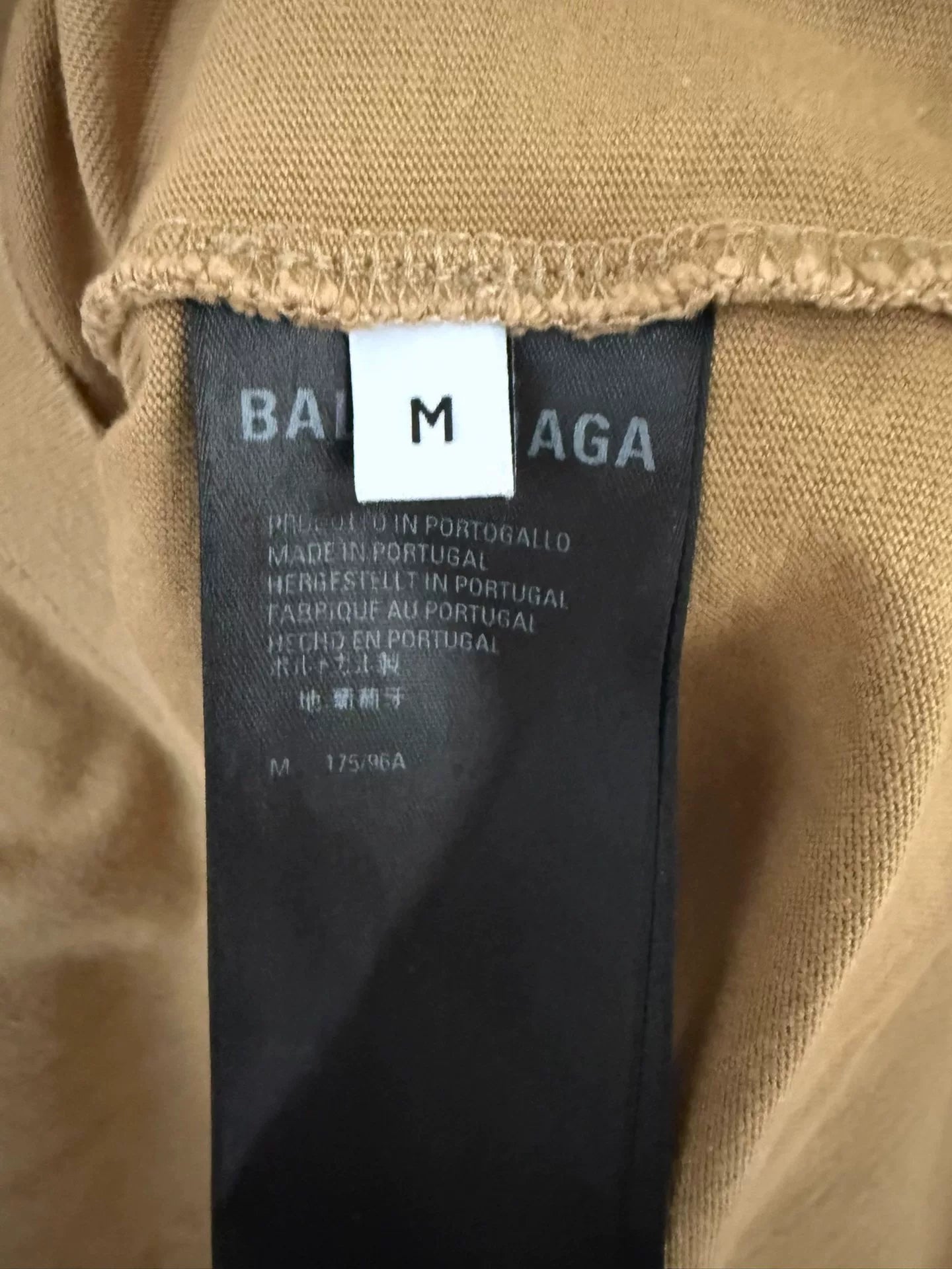 balenciaga embroidered letter short sleeve shirt