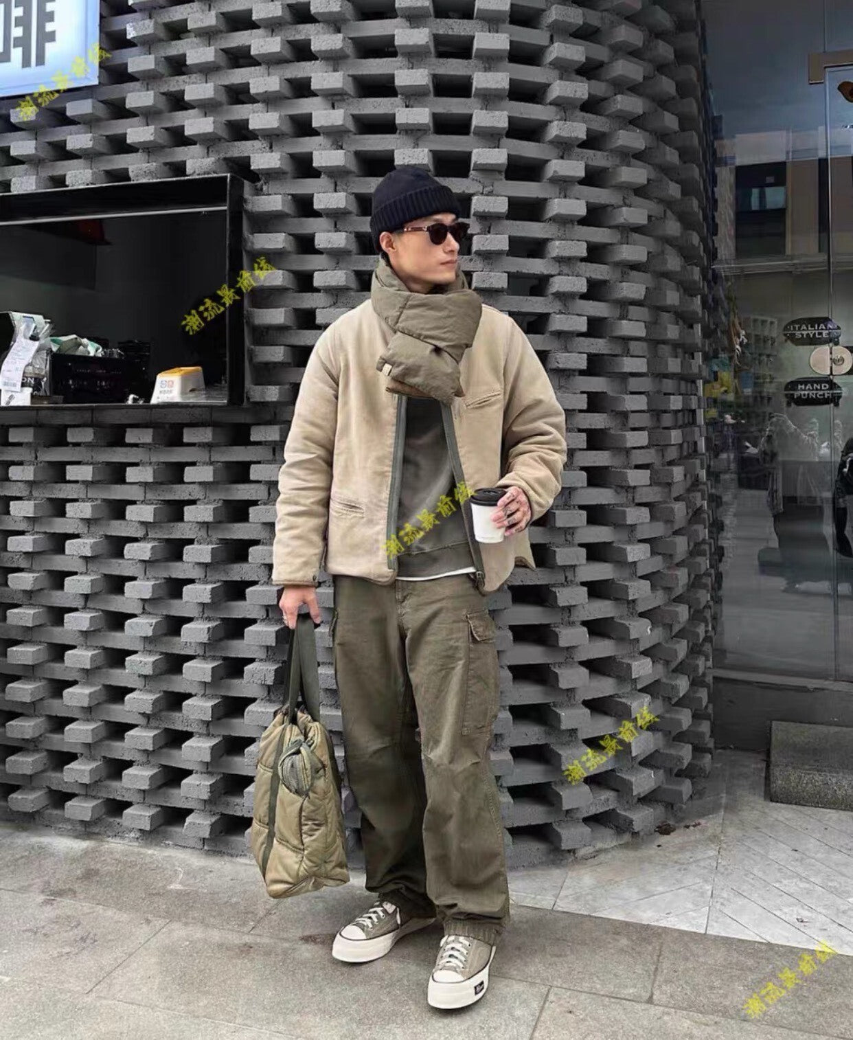 visvim contrary dept liner jacket in olive