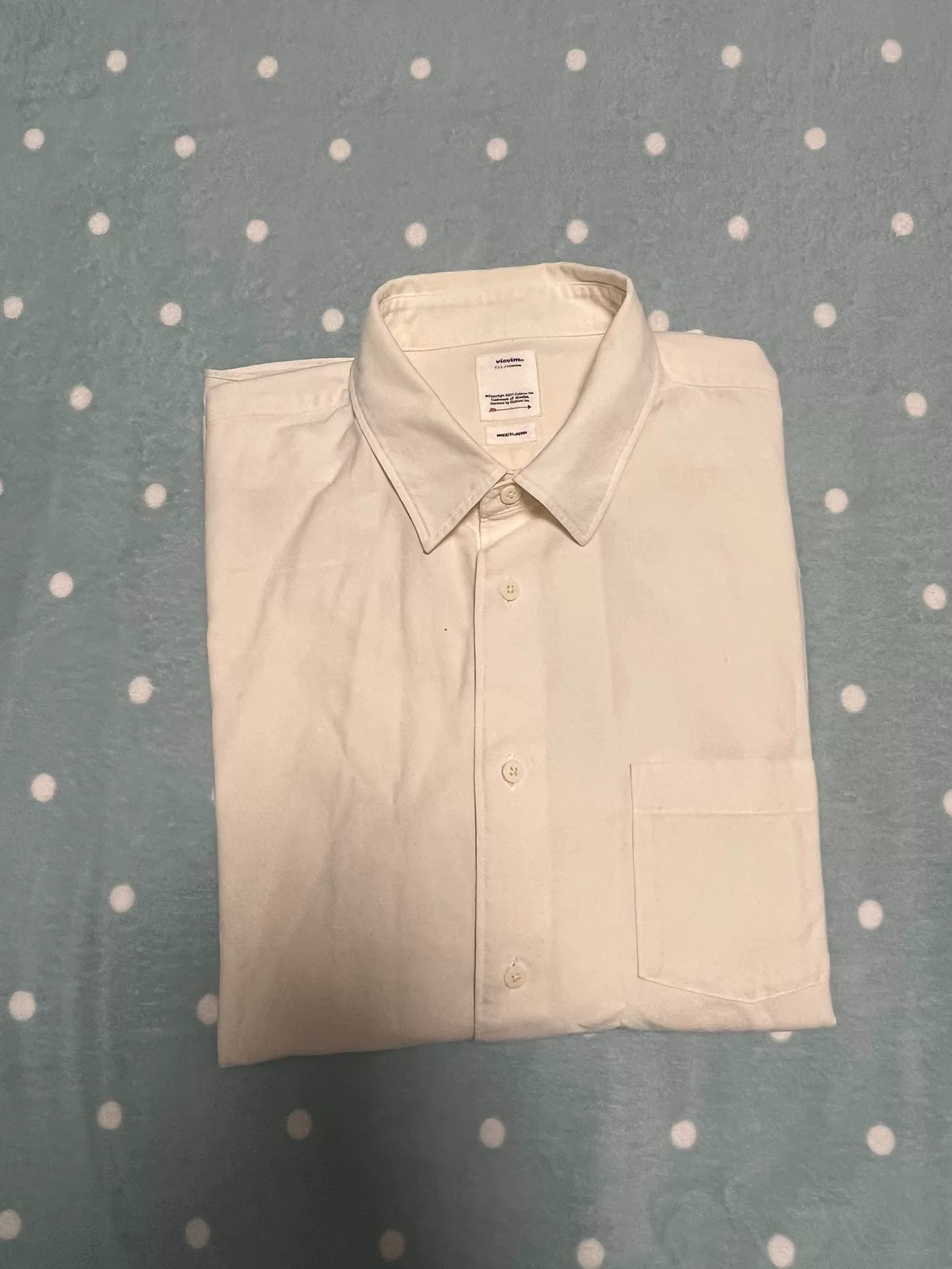 visvim Cream Shirt with Dark Sleeves