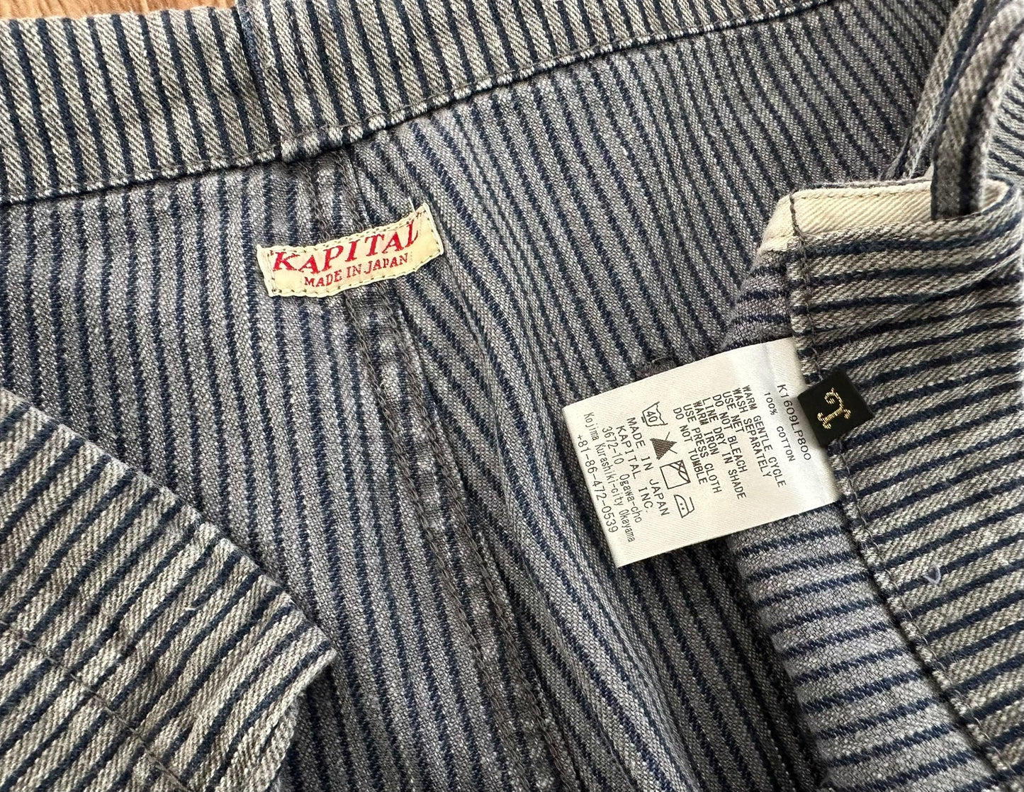 kapital vintage striped loose pants