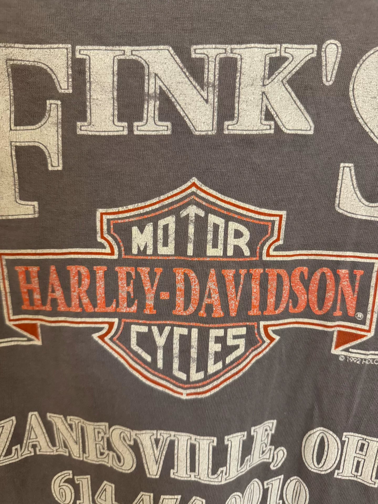 vintage harley davidson 1992 tee