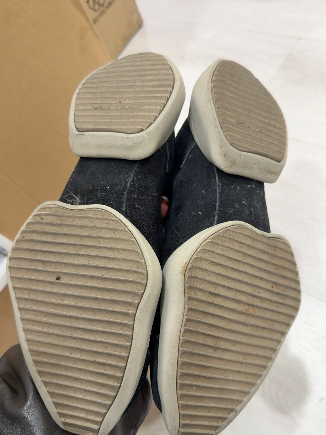 Rick Owens x Adidas Black Suede Boots