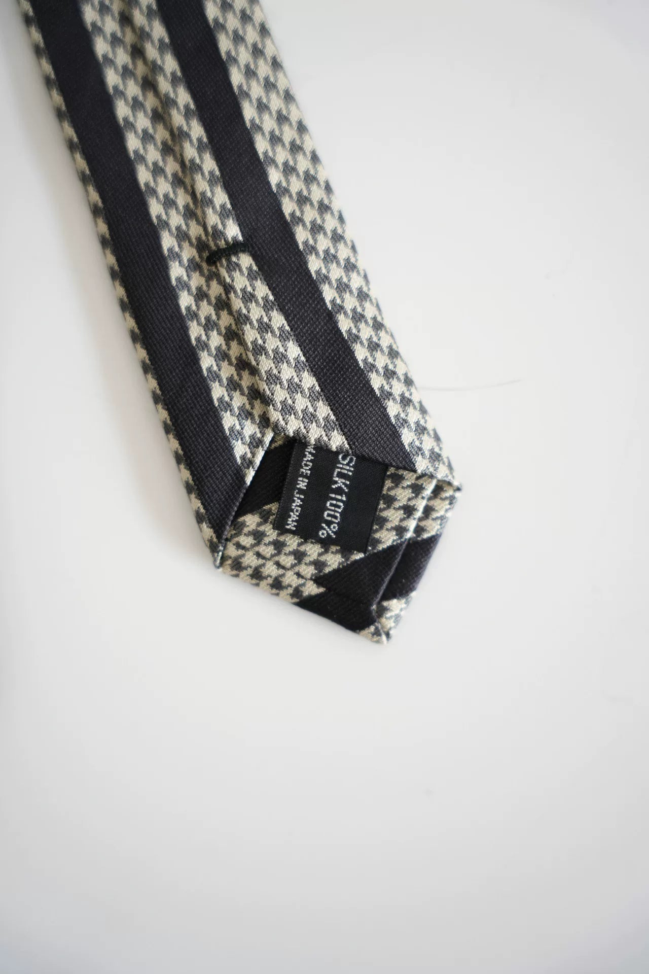 Yohji Yamamoto Black and White Silk Tie
