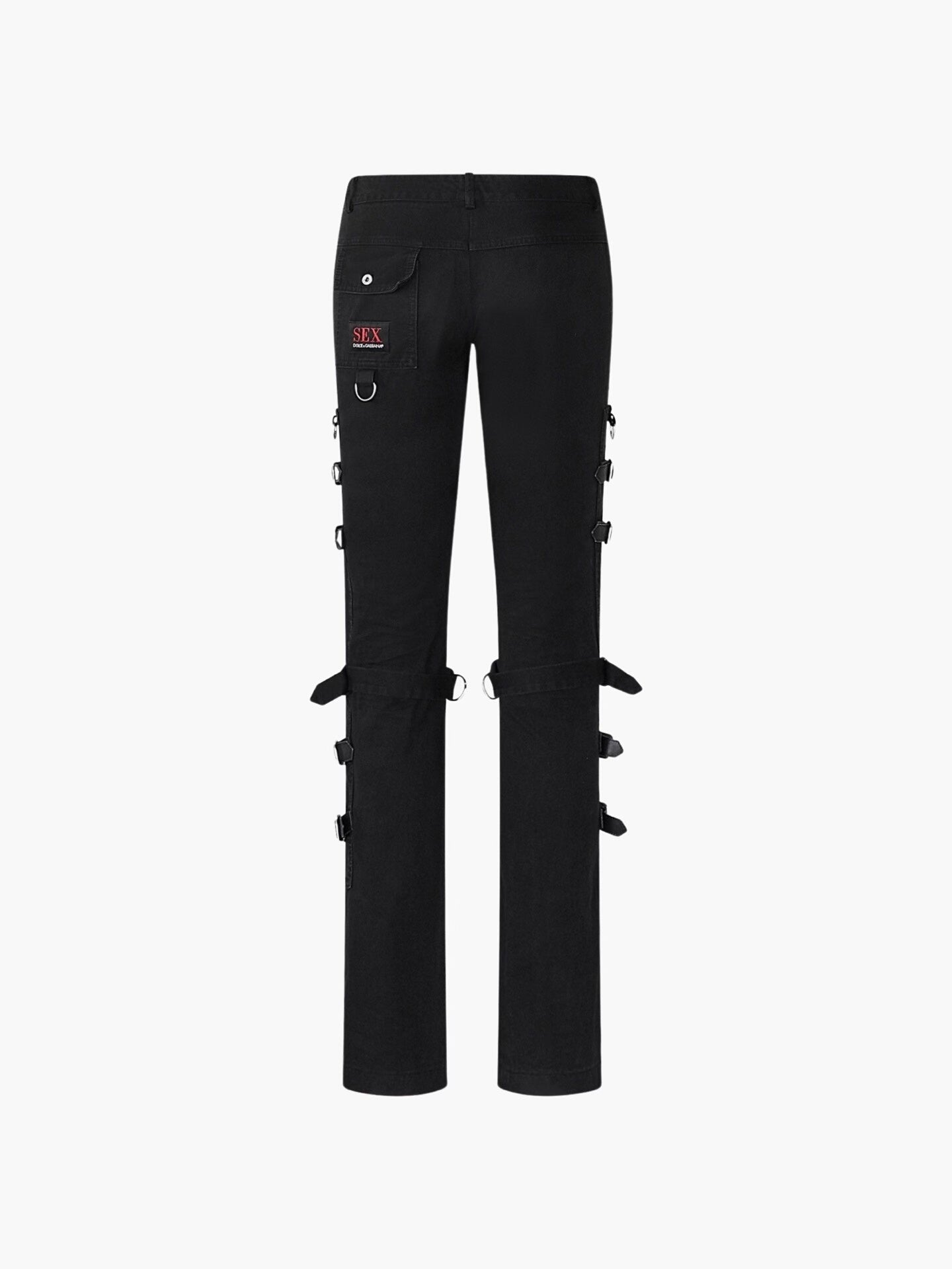 black bondage low-rise pants by Dolce&Gabbana