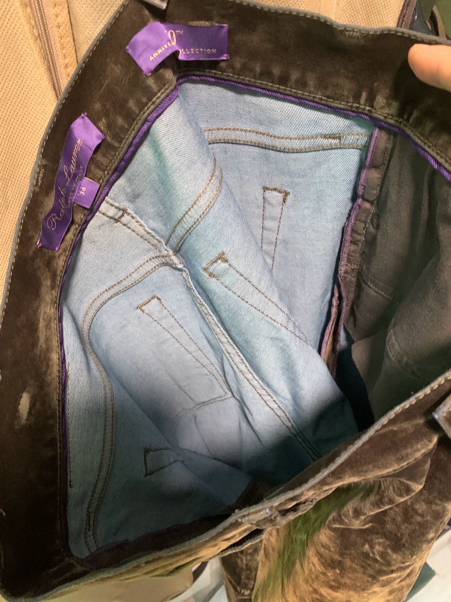 ralph lauren 50th anniversary velvet pants