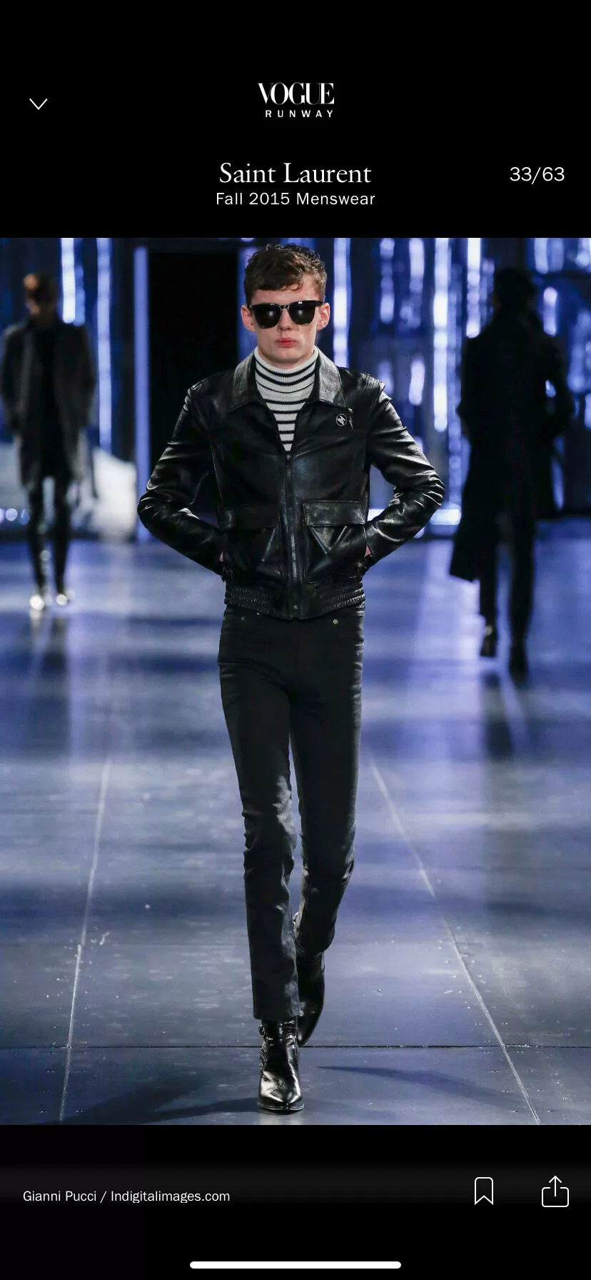 Saint Laurent FW15 Striped Turtleneck