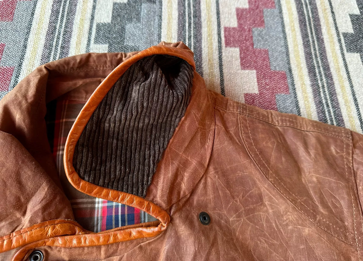 vintage kapital waxed fabric jacket