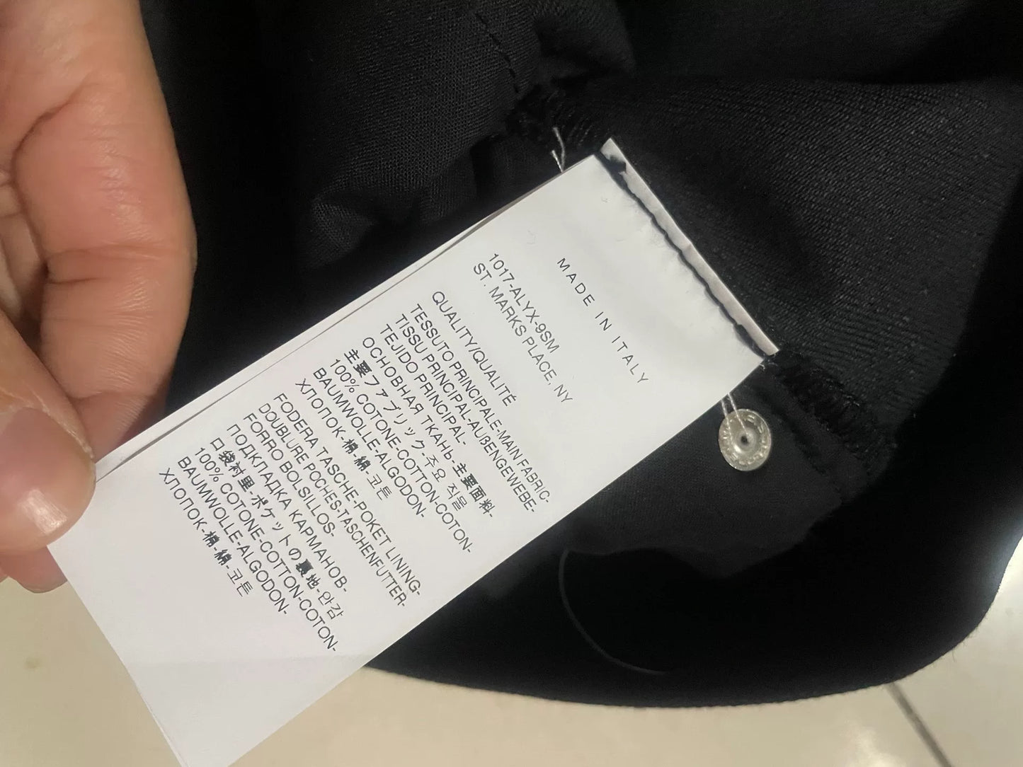 1017 ALYX 9SM Snap Detail Casual Pants