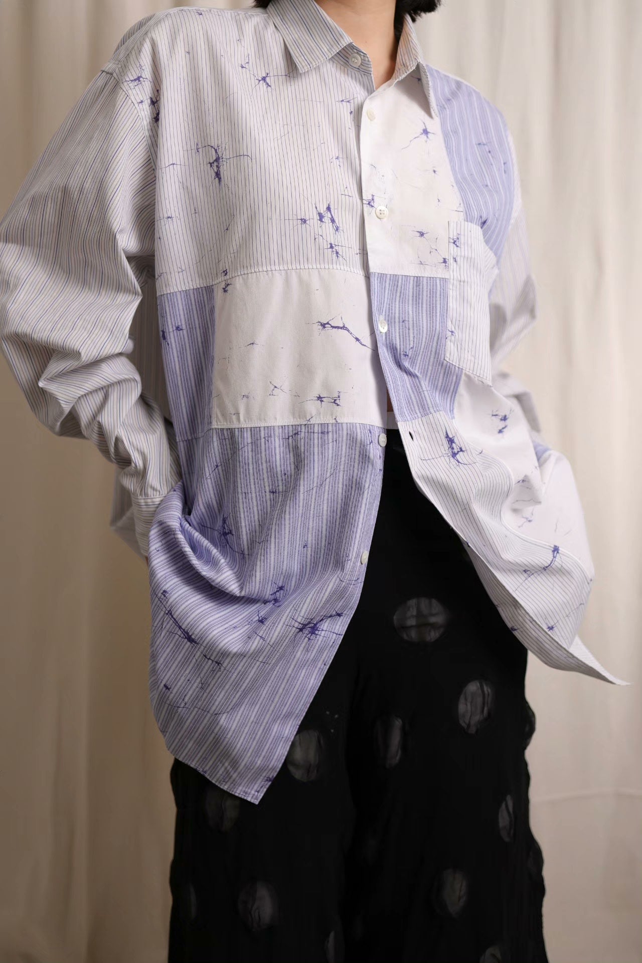 Comme des Garcons Stripe Ice Crack Shirt