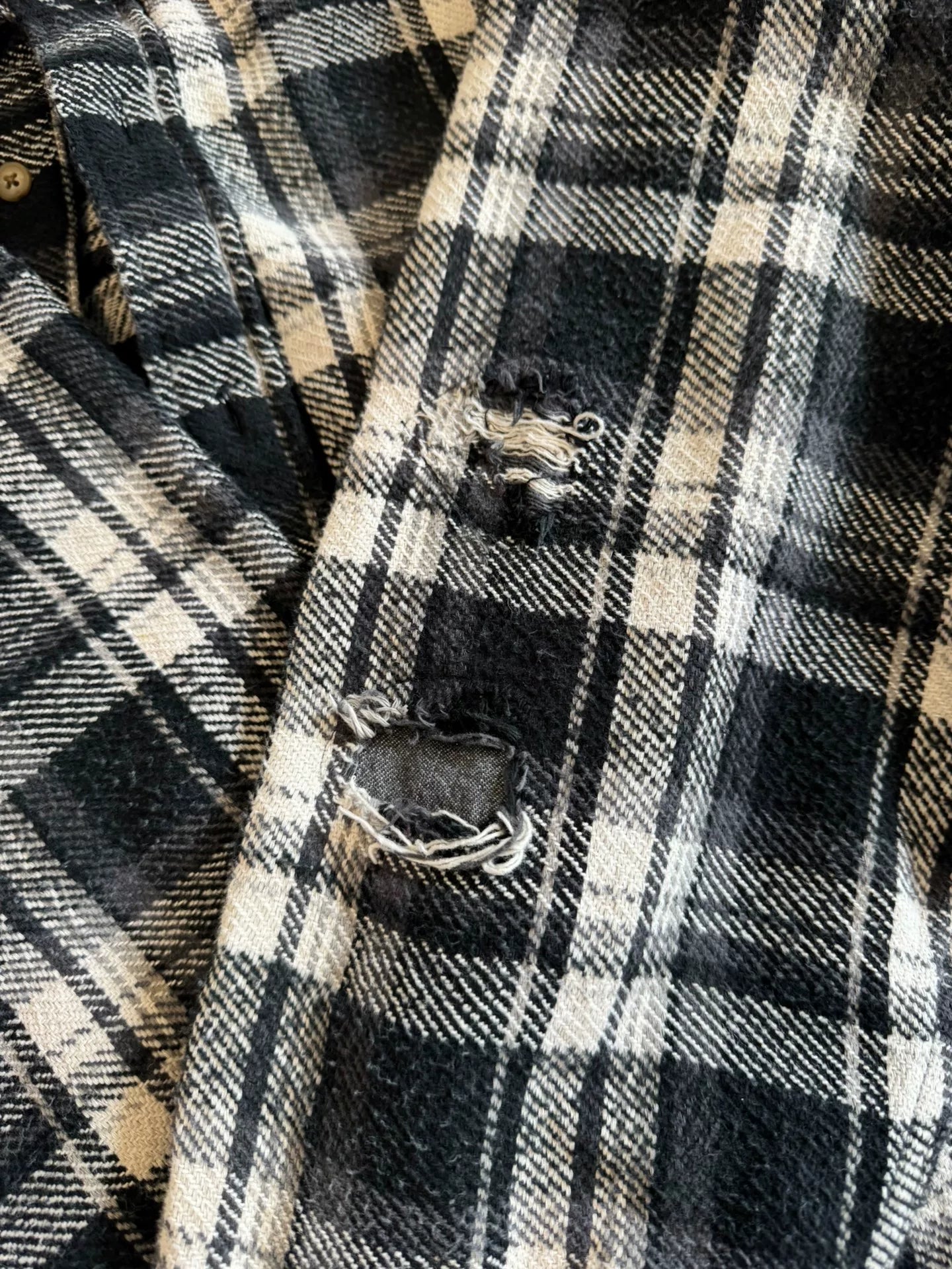 Madness 24FW Black White Plaid Shirt