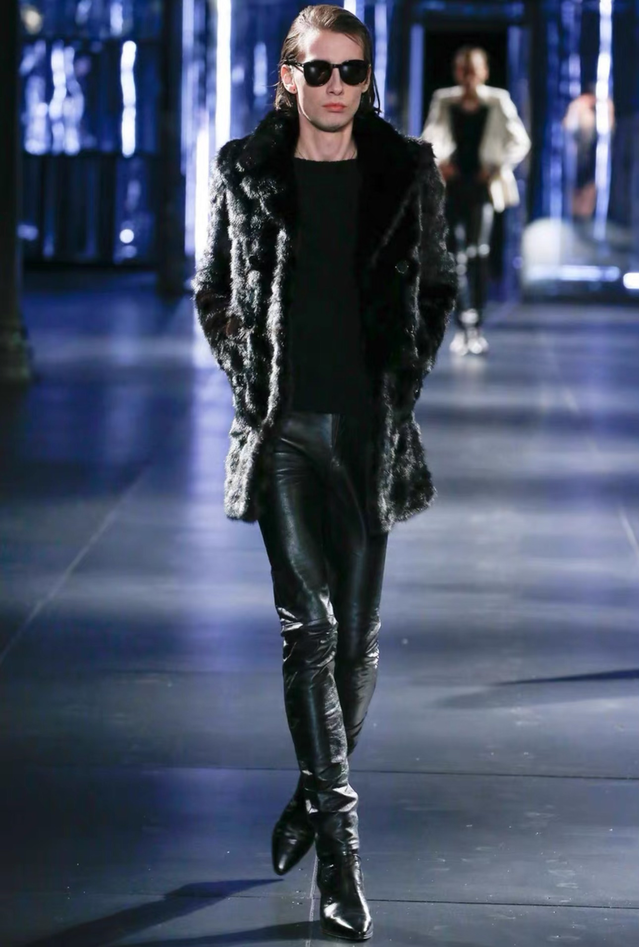 Saint Laurent 15FW Double-Breasted Mink Coat