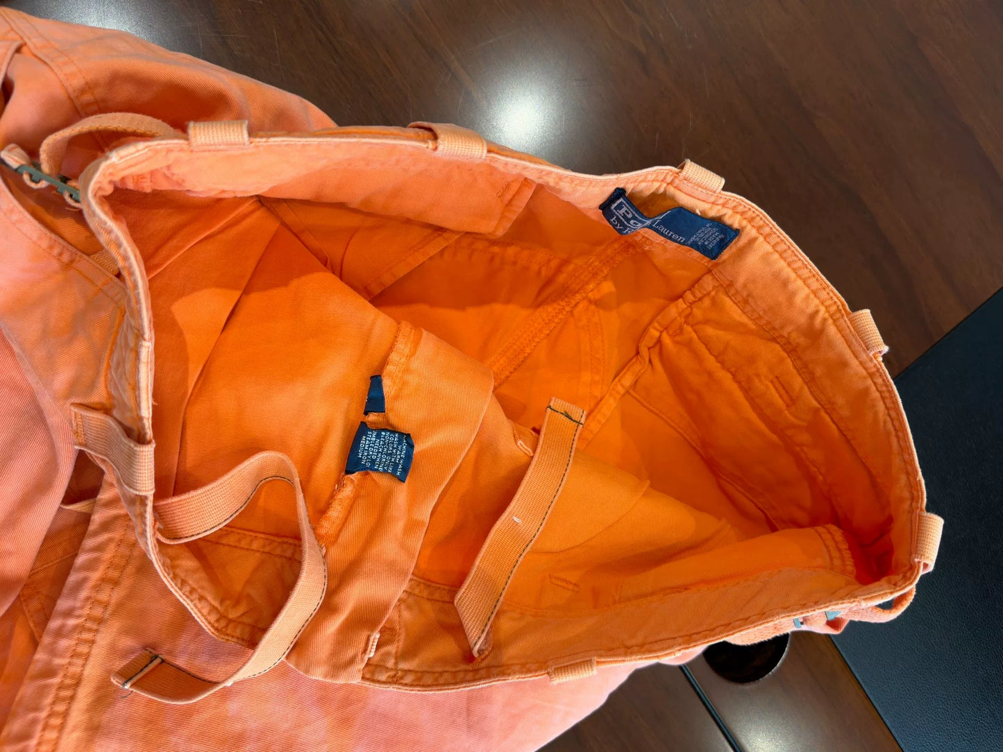 Ralph Lauren Orange Multi-Pocket Vintage Shorts