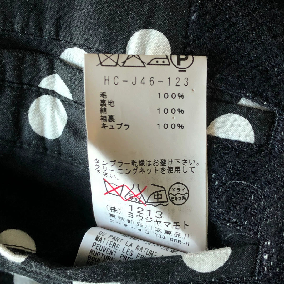 yohji yamamoto patchwork wool blazer