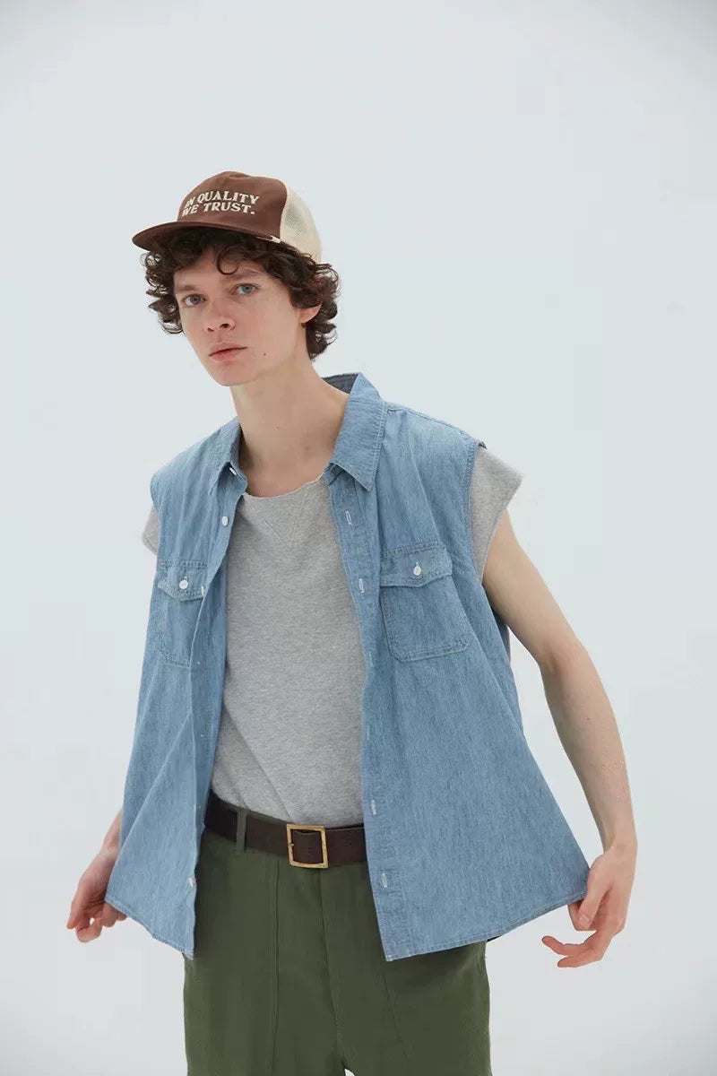 VISVIM 22SS Cut Off Chambray Shirt
