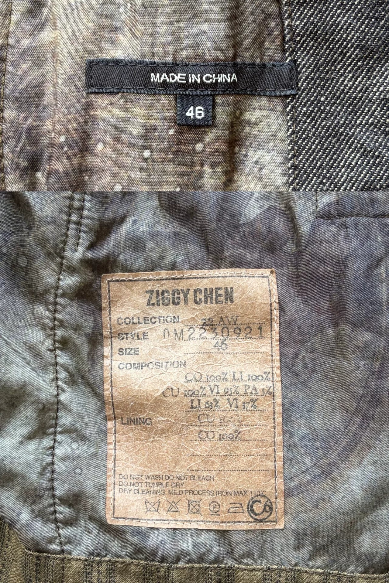 ziggy chen double-sided jacket 22aw