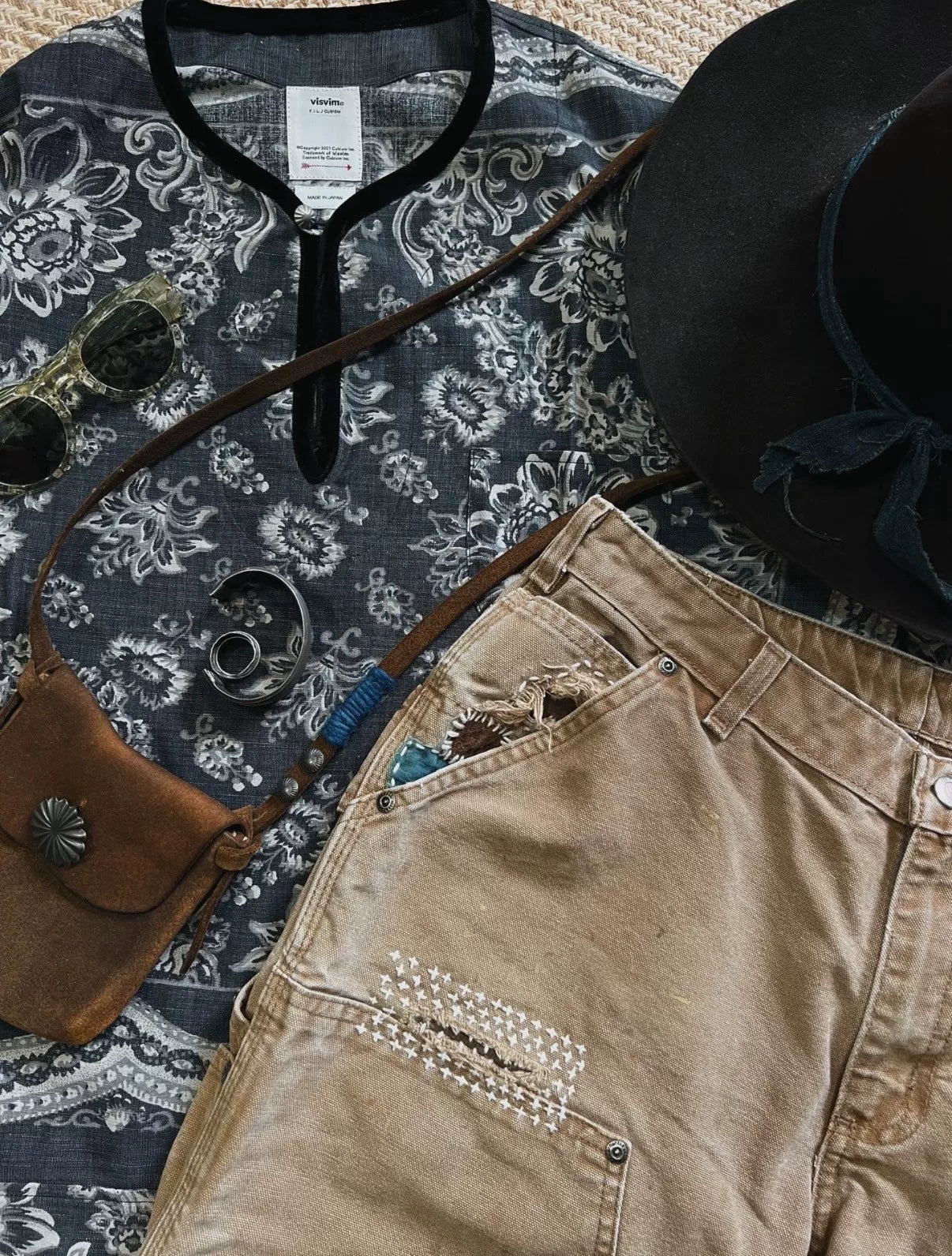 VISVIM 22ss TUNIC P.O. WILDFLOWER P.W