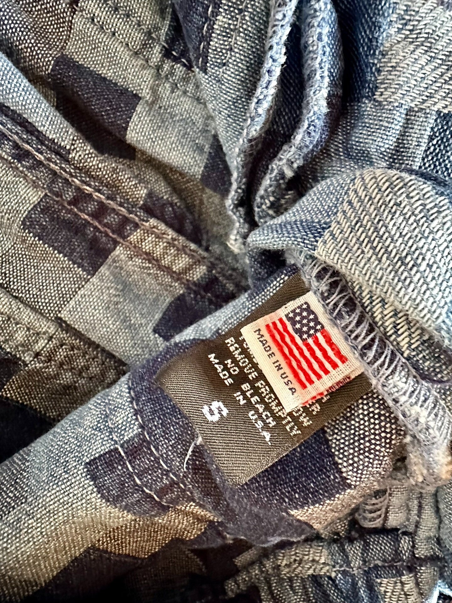 blue jacquard denim casual tapered pants