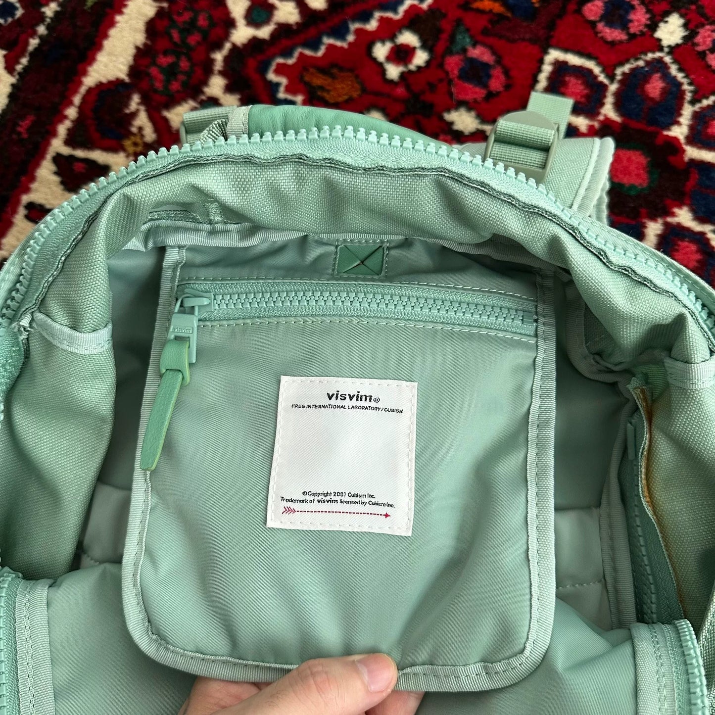 visvim cordura leather backpack